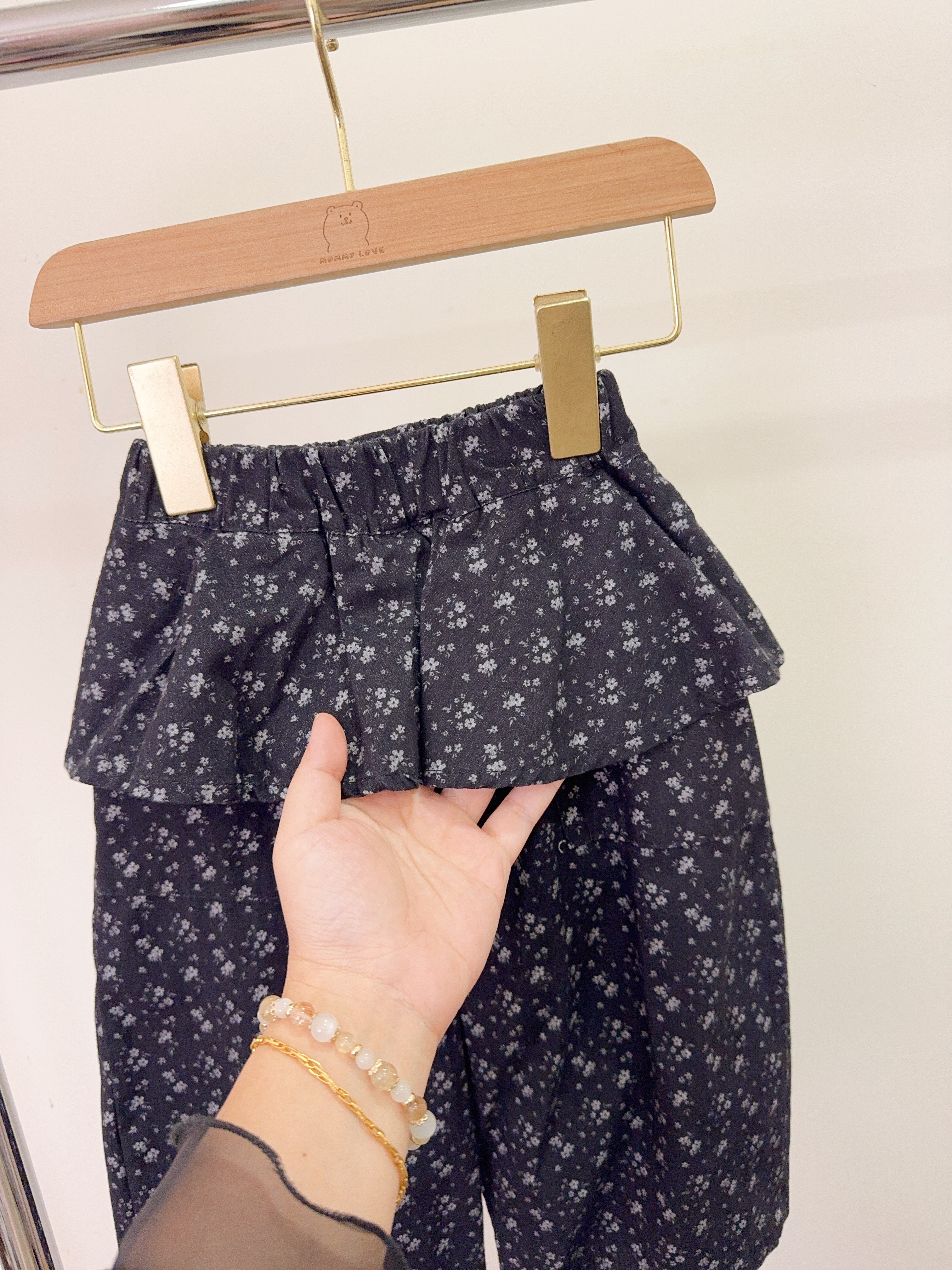 8108碎花屁簾褲裙