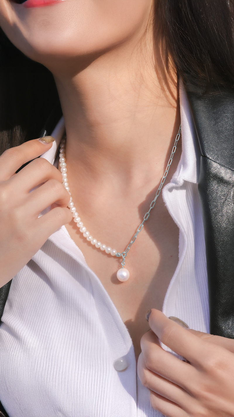J003 寶嘉康蒂｜淡水珍珠純銀項鍊