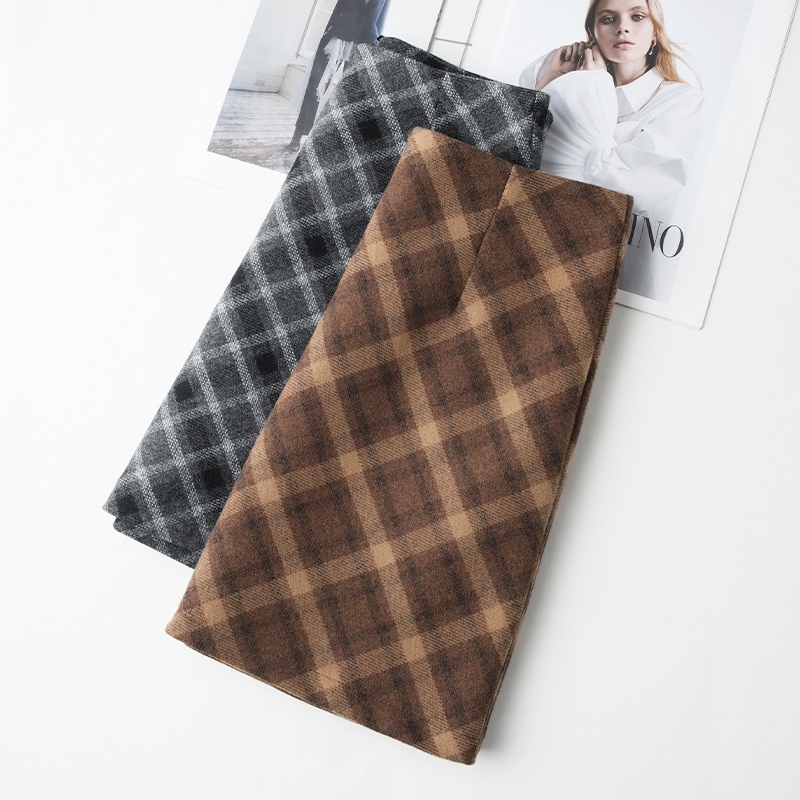 格紋毛呢短裙 兩色