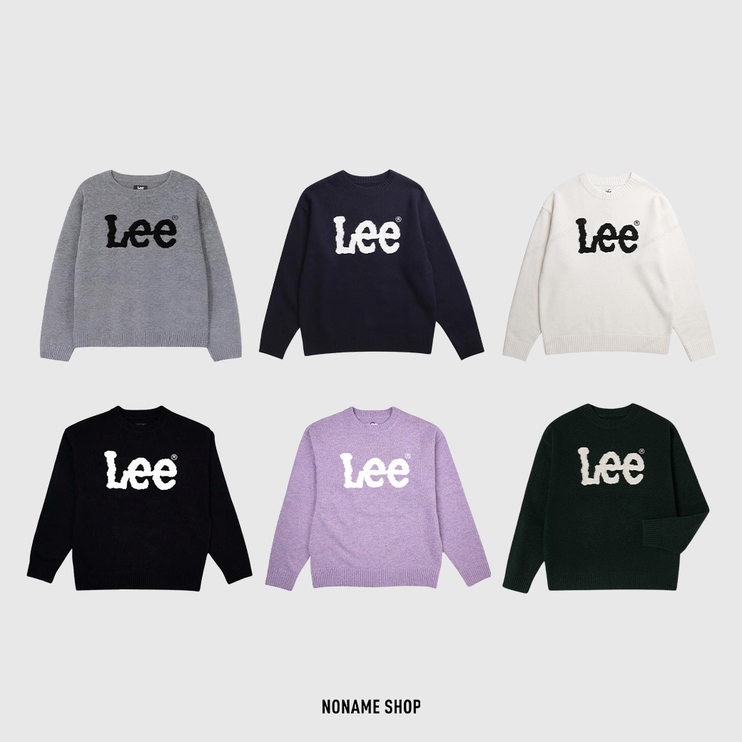 LEE 韓版 字母LOGO 羊毛 針織 毛衣 六色 (男/女款)