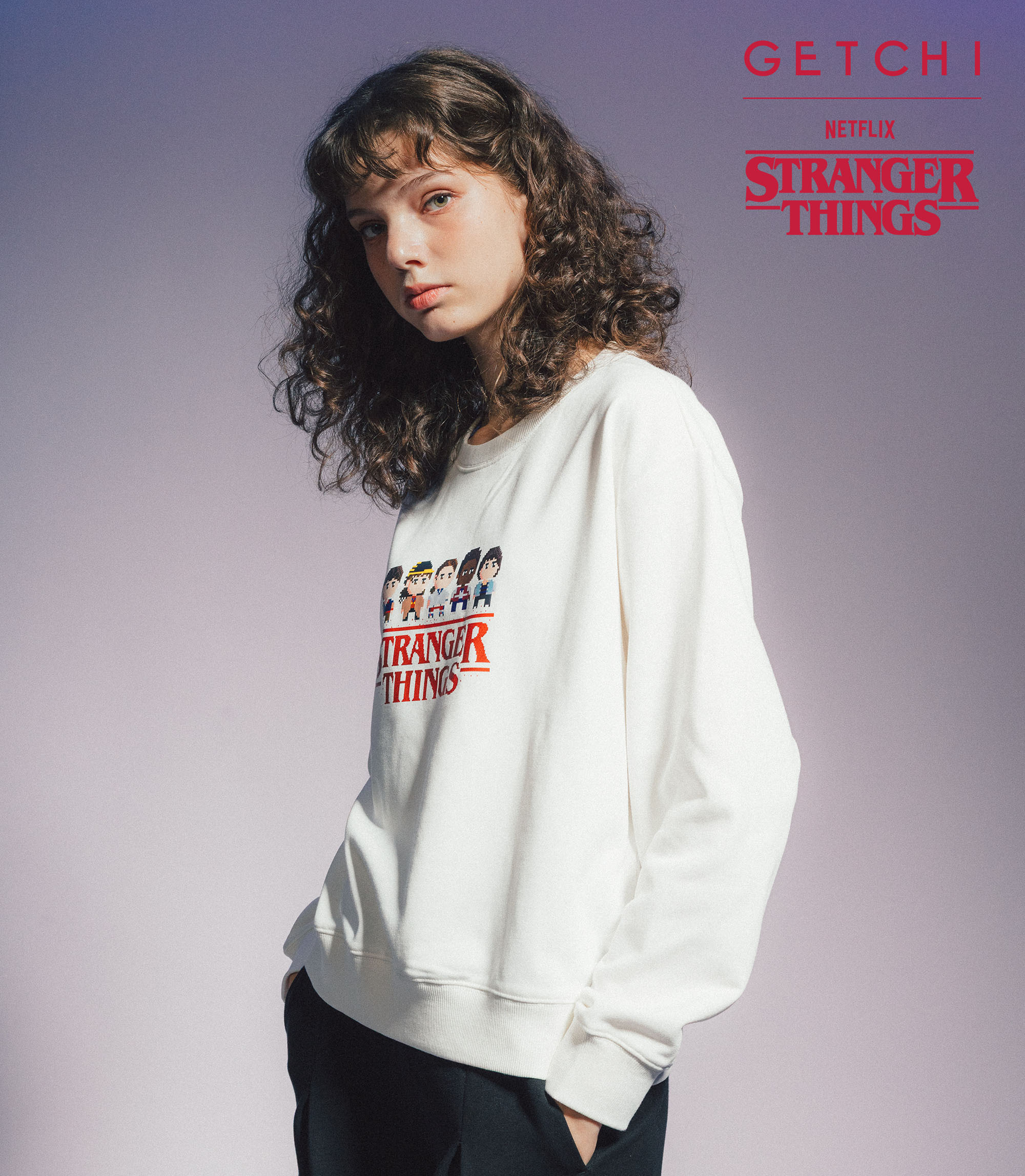 (現貨)Getchi X Stranger Things Friends Forever 中性款 主角人物大學T