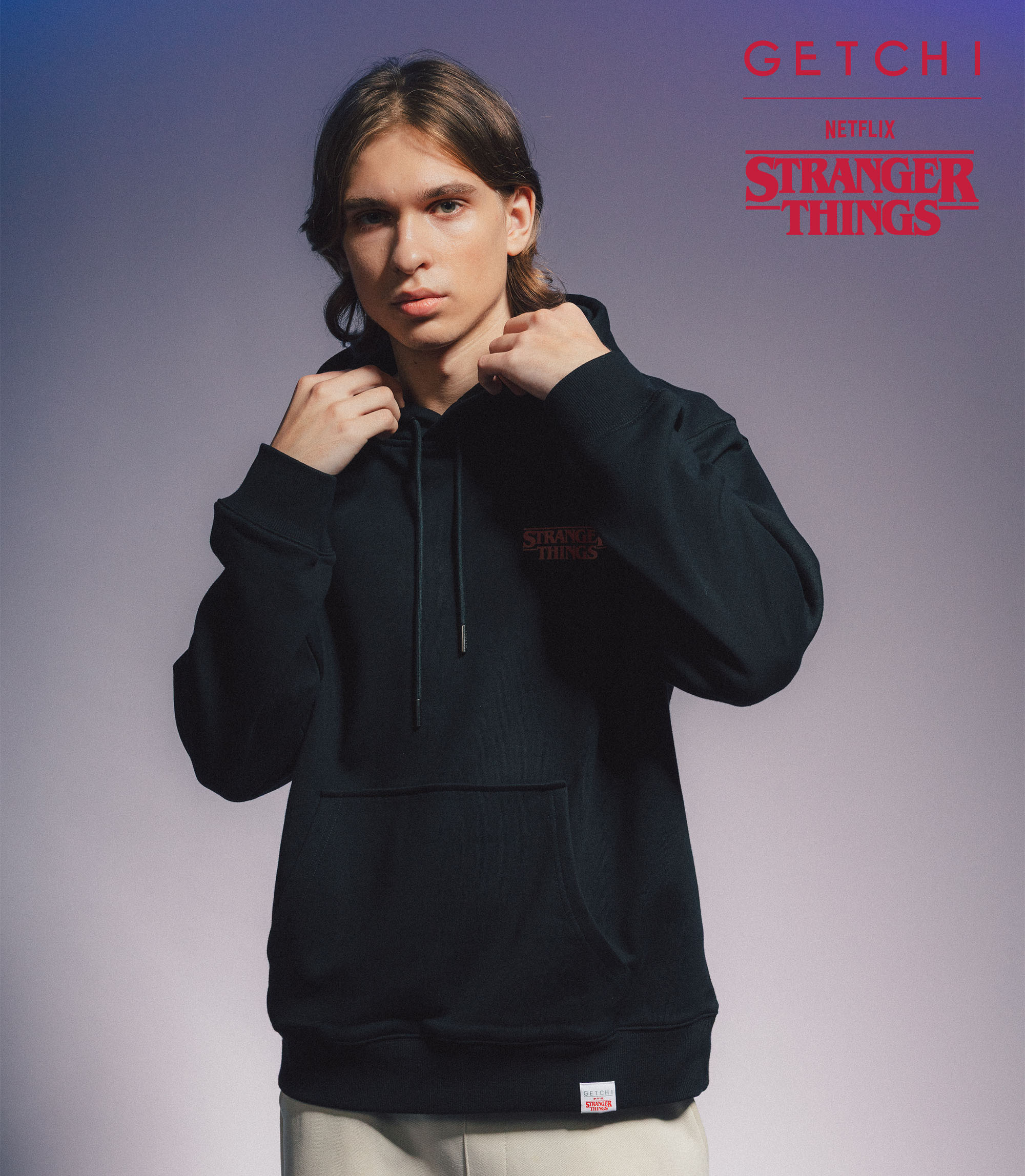 (現貨)Getchi X Stranger Things ALL FRIENDS WELCOME中性款 帽T