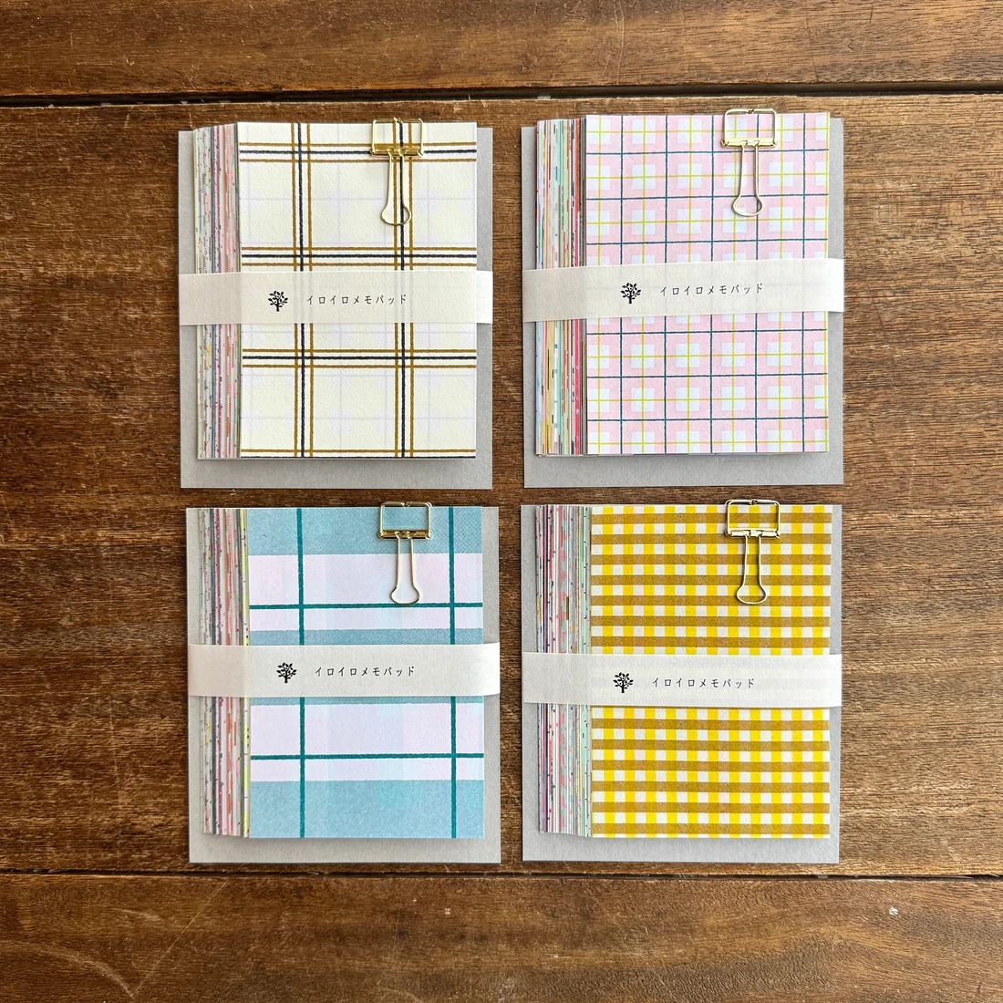 IROIRO 格紋圖案 素材紙包 / 水縞 / JAPAN