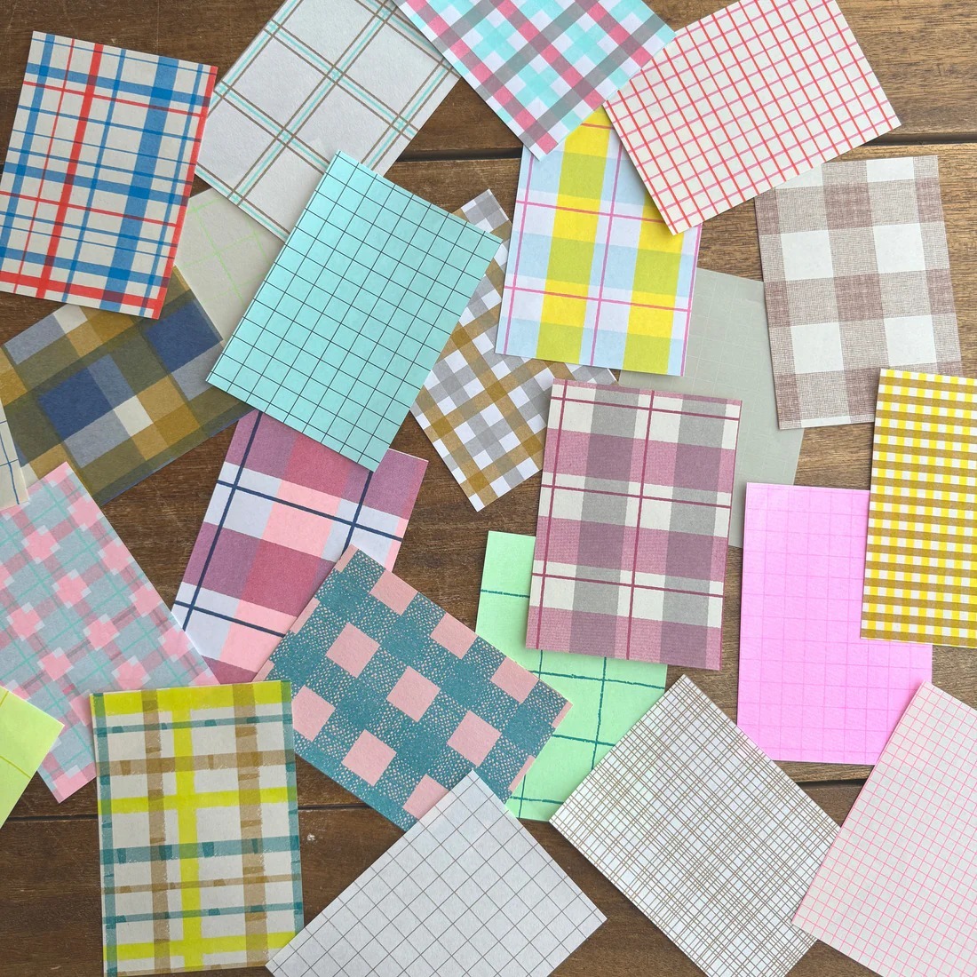 IROIRO 格紋圖案 素材紙包 / 水縞 / JAPAN