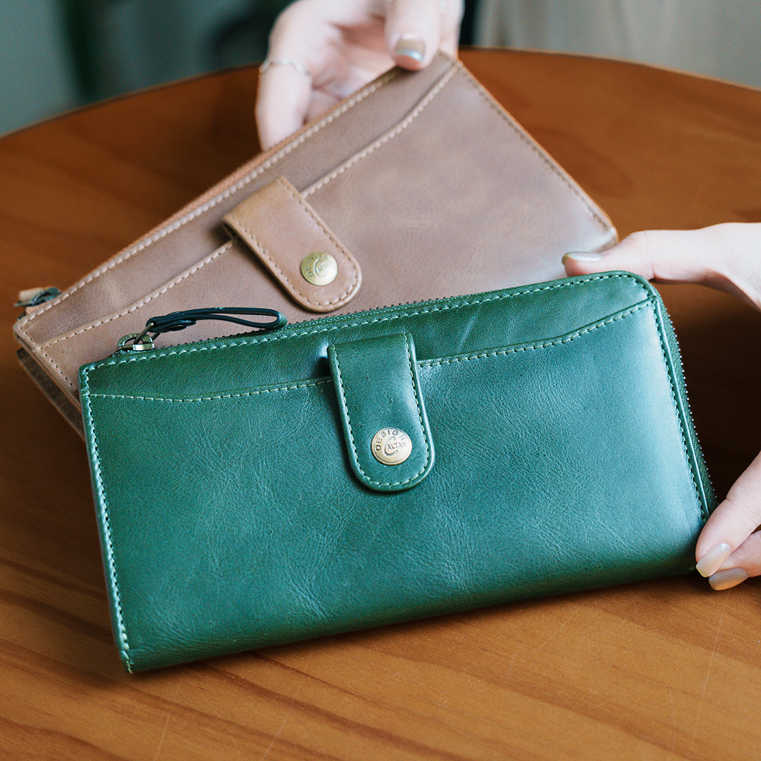 【招財母錢包💰】扣飾L型時尚長夾-三色(074353)