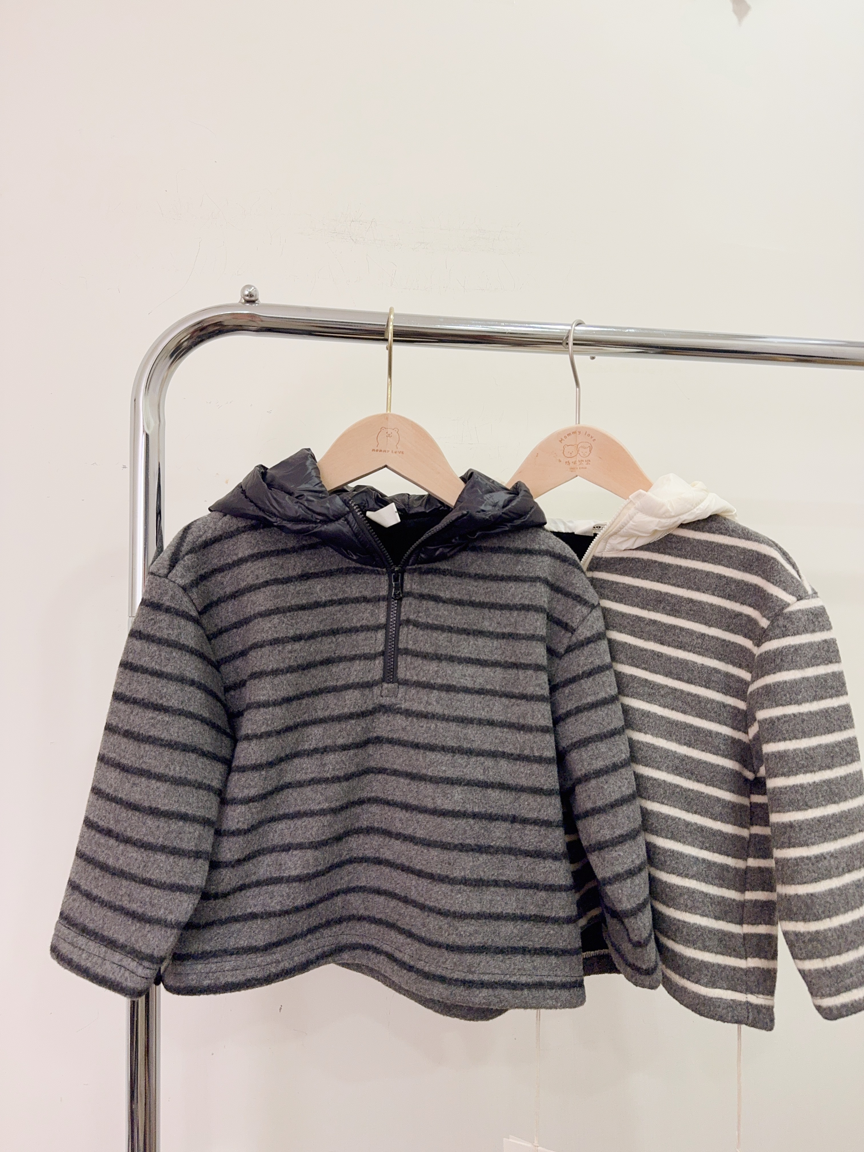 53007設計師家-異材質接拼磨毛帽Ｔ