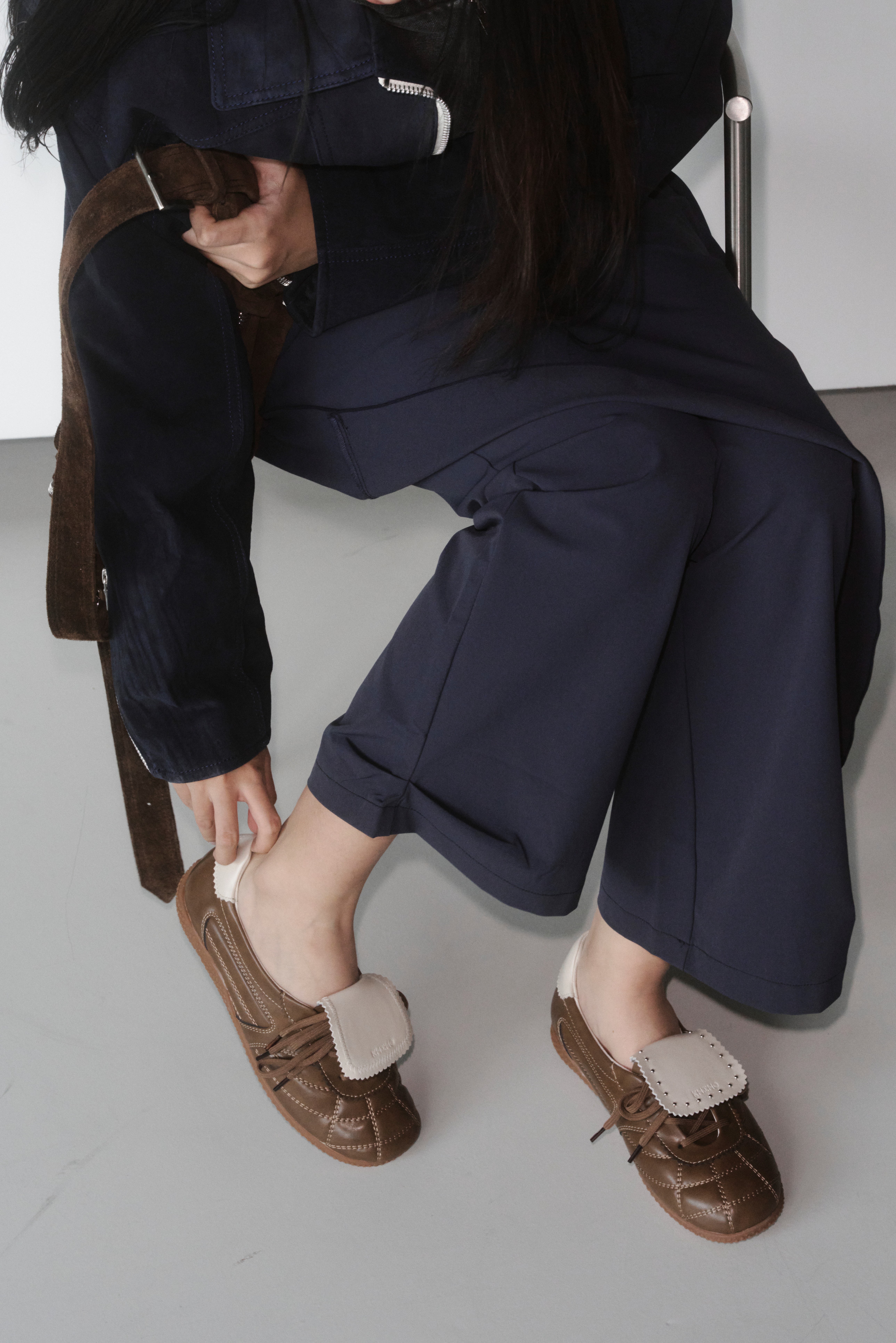 KHIHO 3-WAY FOLDOVER TONGUE SNEAKERS K25-SH023 BR