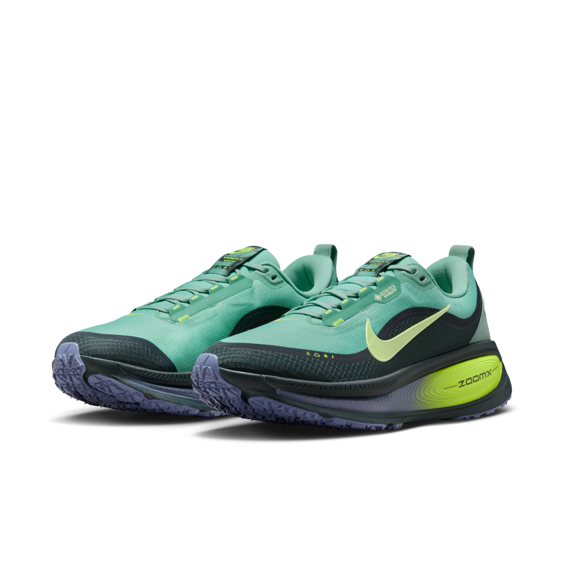 男鞋 NIKE VOMERO 18 GTX GORE-TEX 黑綠色 氣墊 防水 反光 回彈 運動鞋【HQ7001-300】