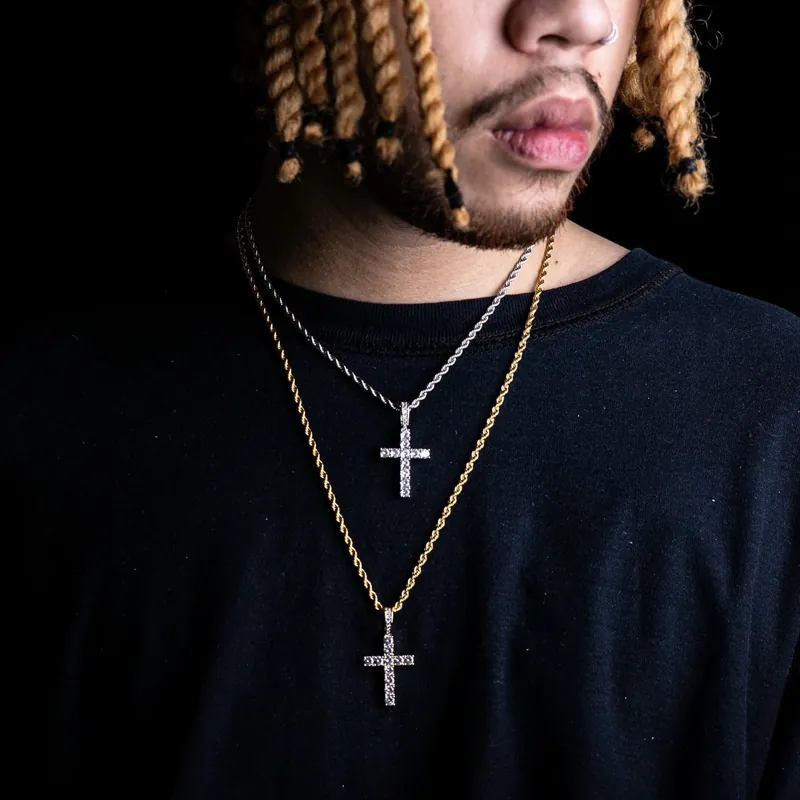 代購-<1000元左右交換禮物>Gold Goast 經典鑲鑽十字架墜飾