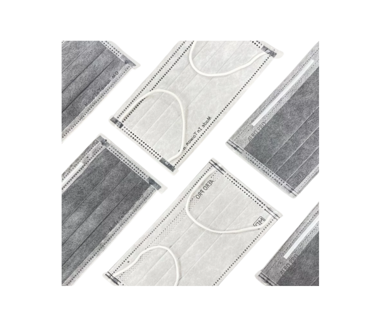 Flat medical activated carbon mask