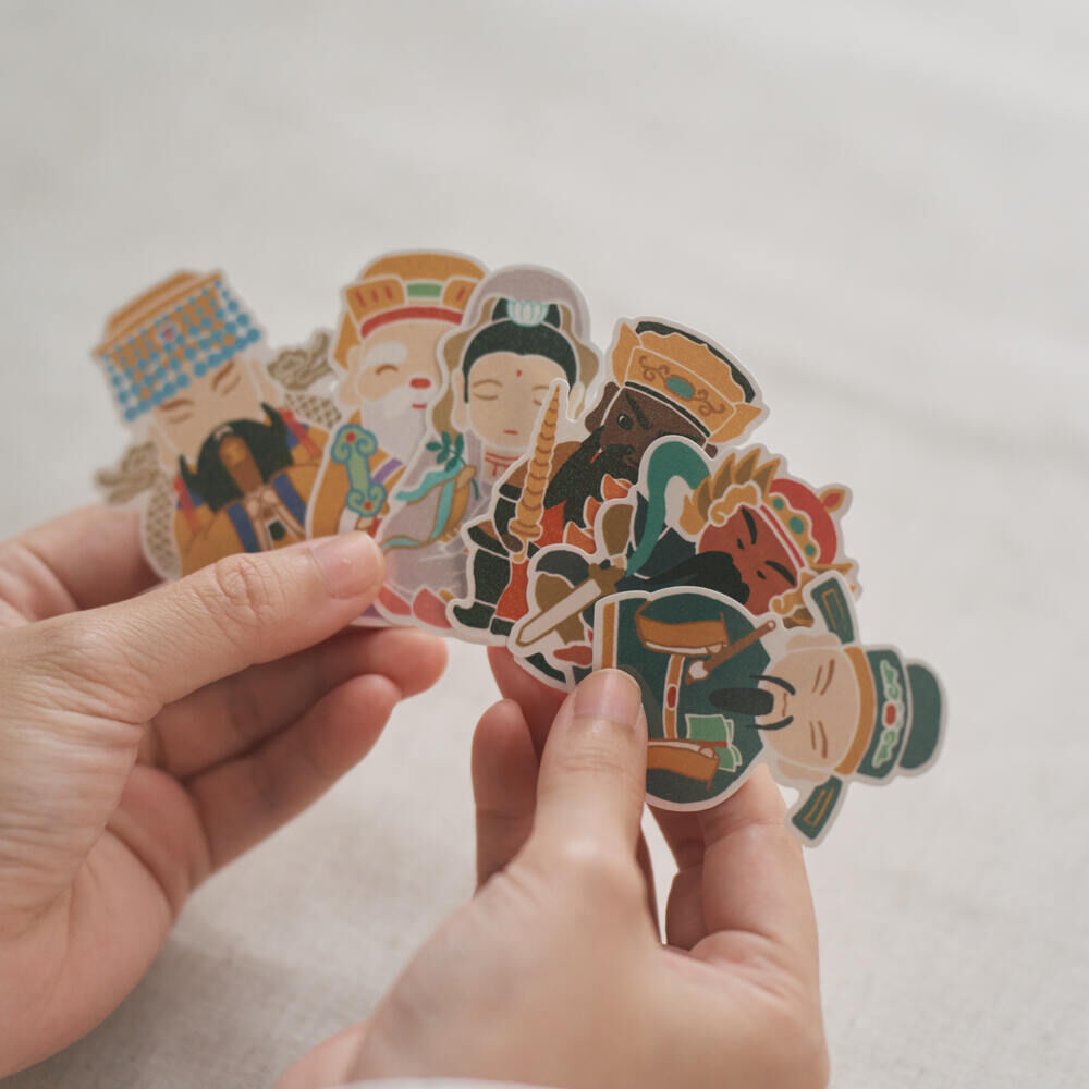 印花樂貼紙包二入組(12pcs)/台灣神明們/12位神明