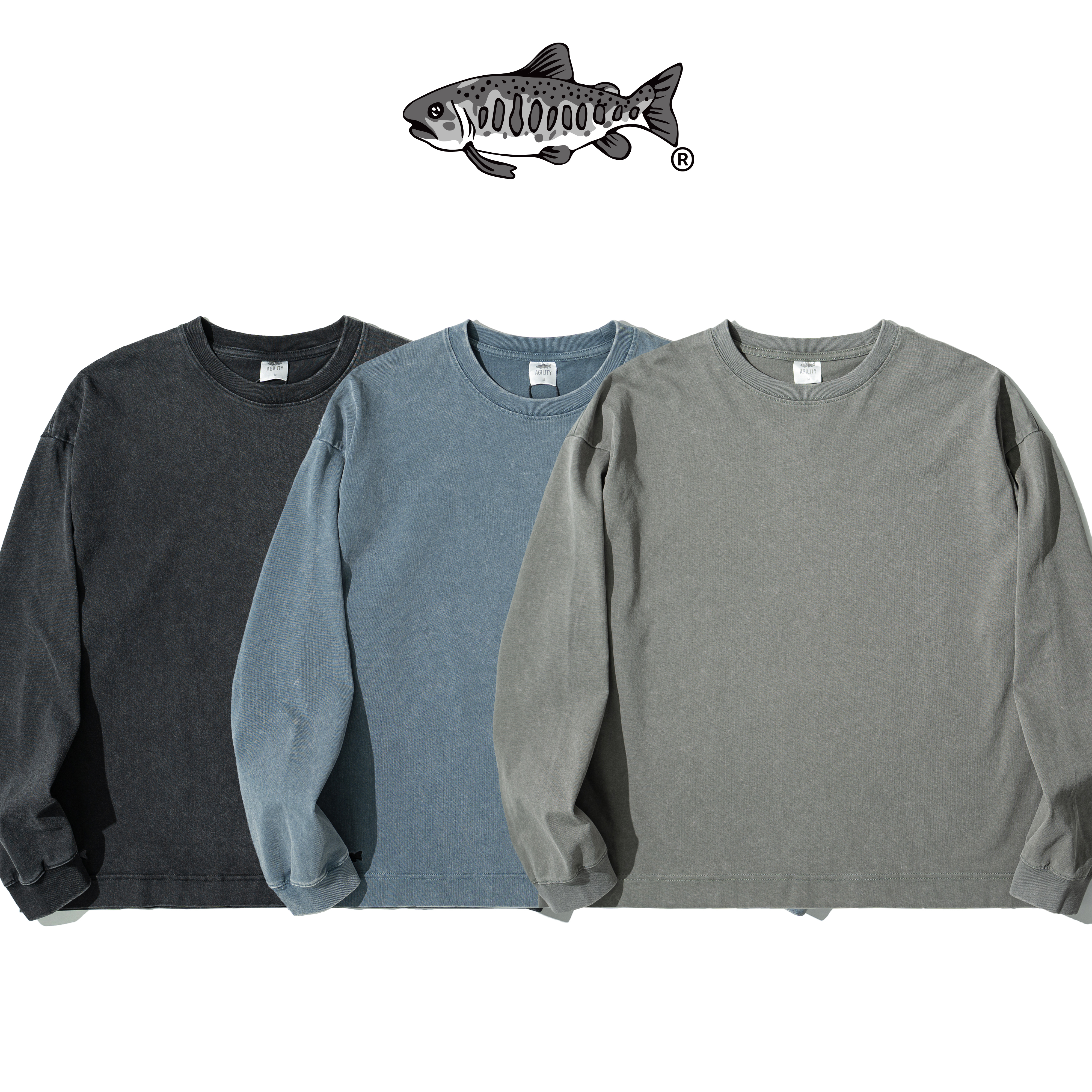 AGILITY Heavy Boxy LS Tee / Washed 寬短 水洗長袖Tee [WS8]