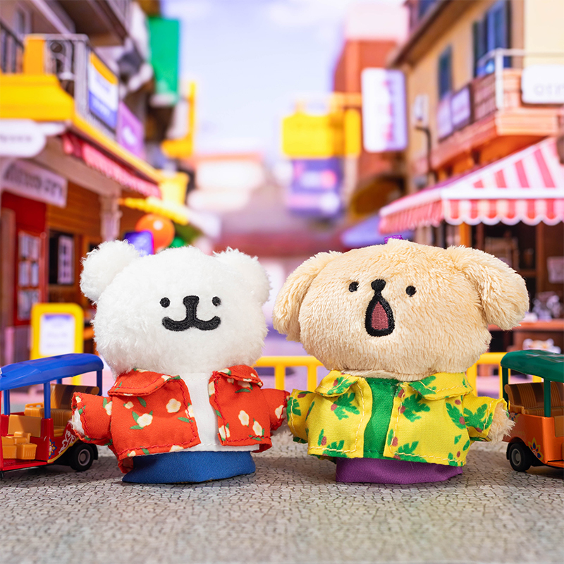 線條小狗伸縮吊飾花襯衫 [共2款可選擇]