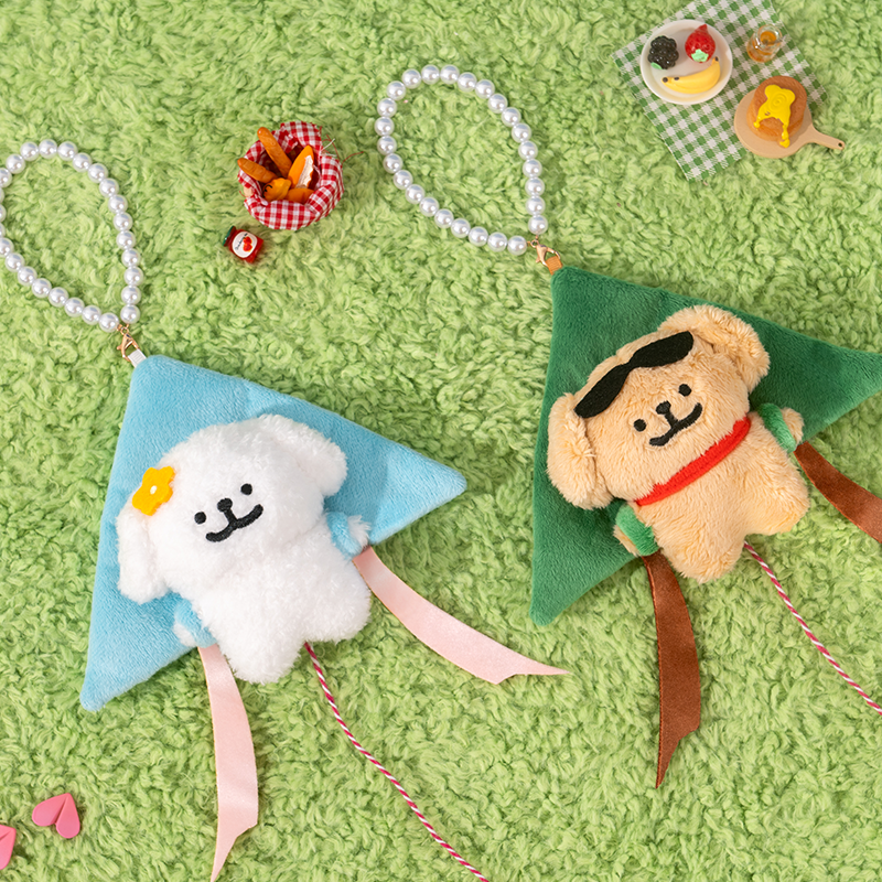 線條小狗絨毛吊飾風箏款 [共2款可選擇]