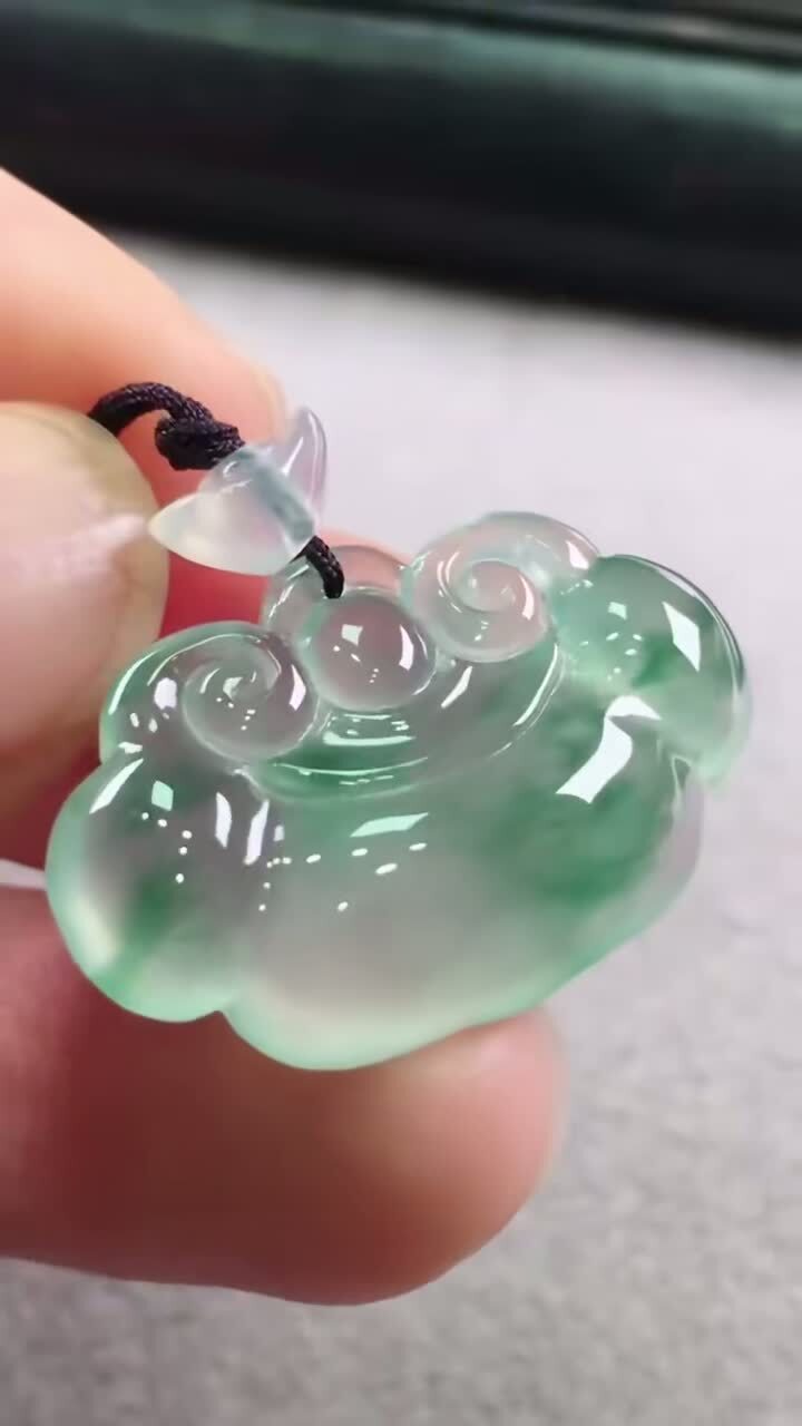 翡翠如意鎖,天然翡翠A玉, 緬甸玉, Jade, Jadeite