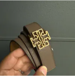 PS49 Tory Burch 141739 Reversible Britten Logo Belt Clam Shell/Tiramisu 099