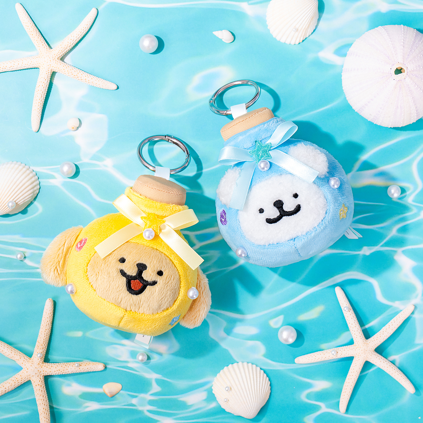 線條小狗絨毛吊飾許願瓶款 [共2款可選擇]