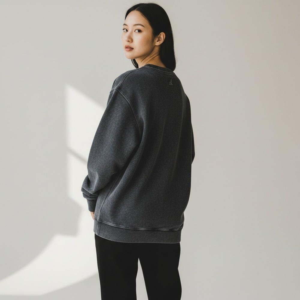 KANGOL 長袖 水洗 大學T 黑 LOGO 中性 6555100610