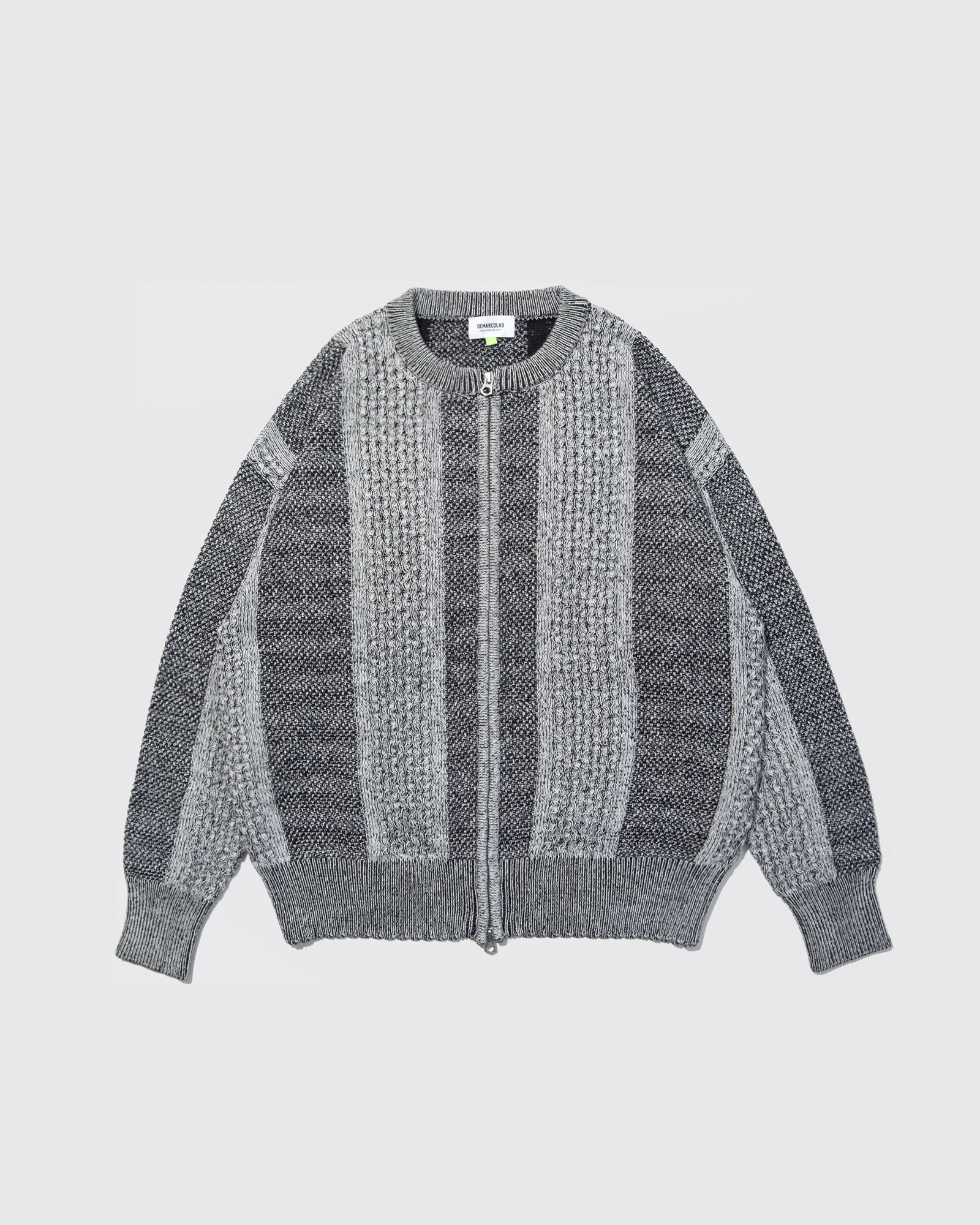 DEMARCOLAB MIX CABLE KNIT ZIP SWEAT - 25FW