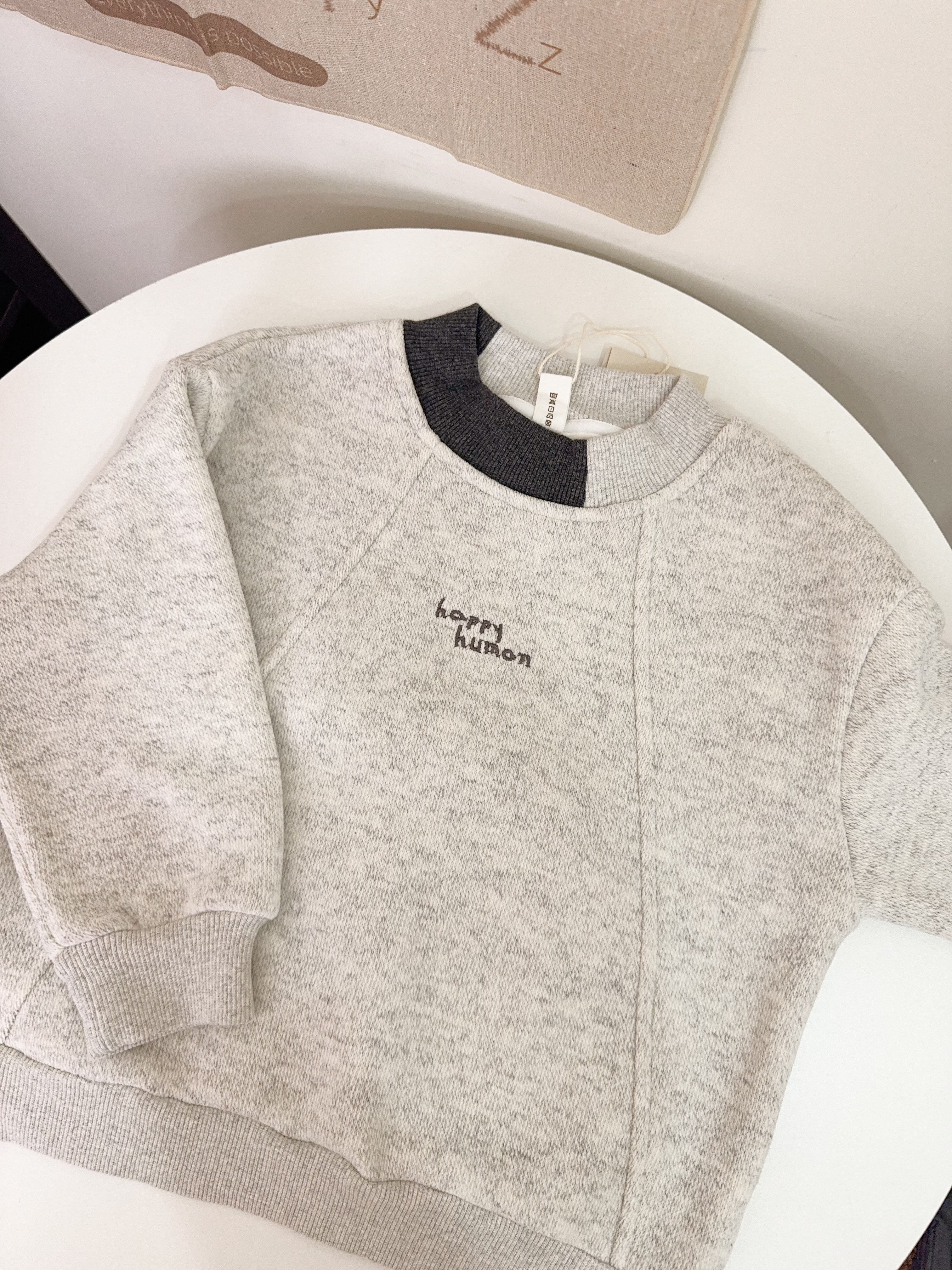 3852厚磅拼色上衣