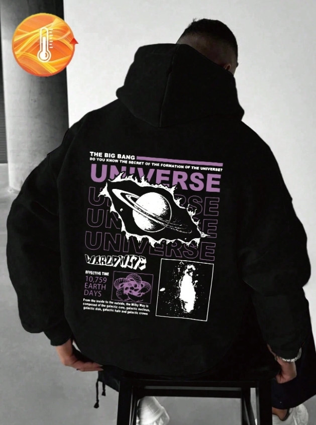 KADMAX大尺碼-大碼休閒酷炫漸變帽TEE〈KSMS2639〉