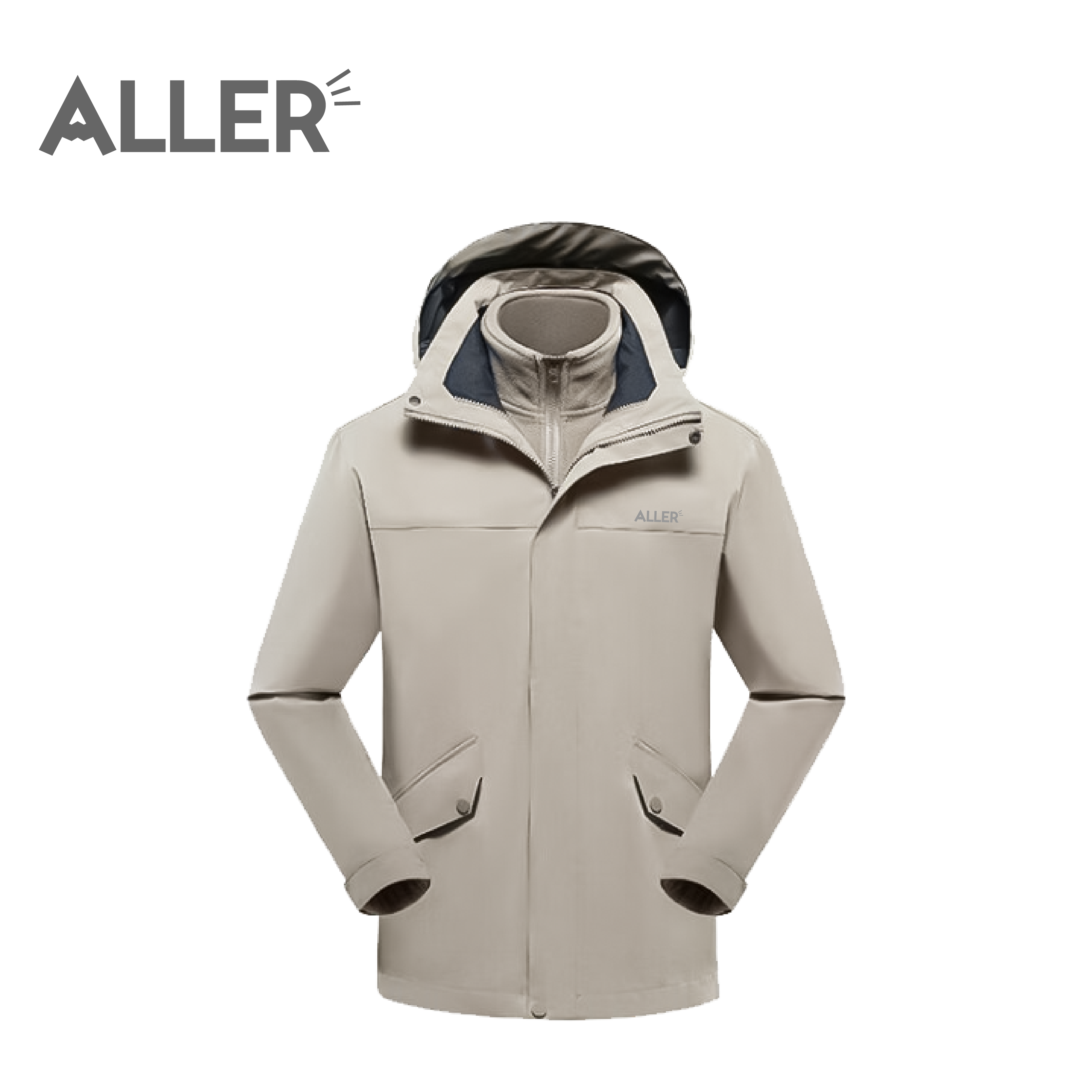 ALLER 二件式衝鋒保暖外套 男款 (3色) 03CKN88001