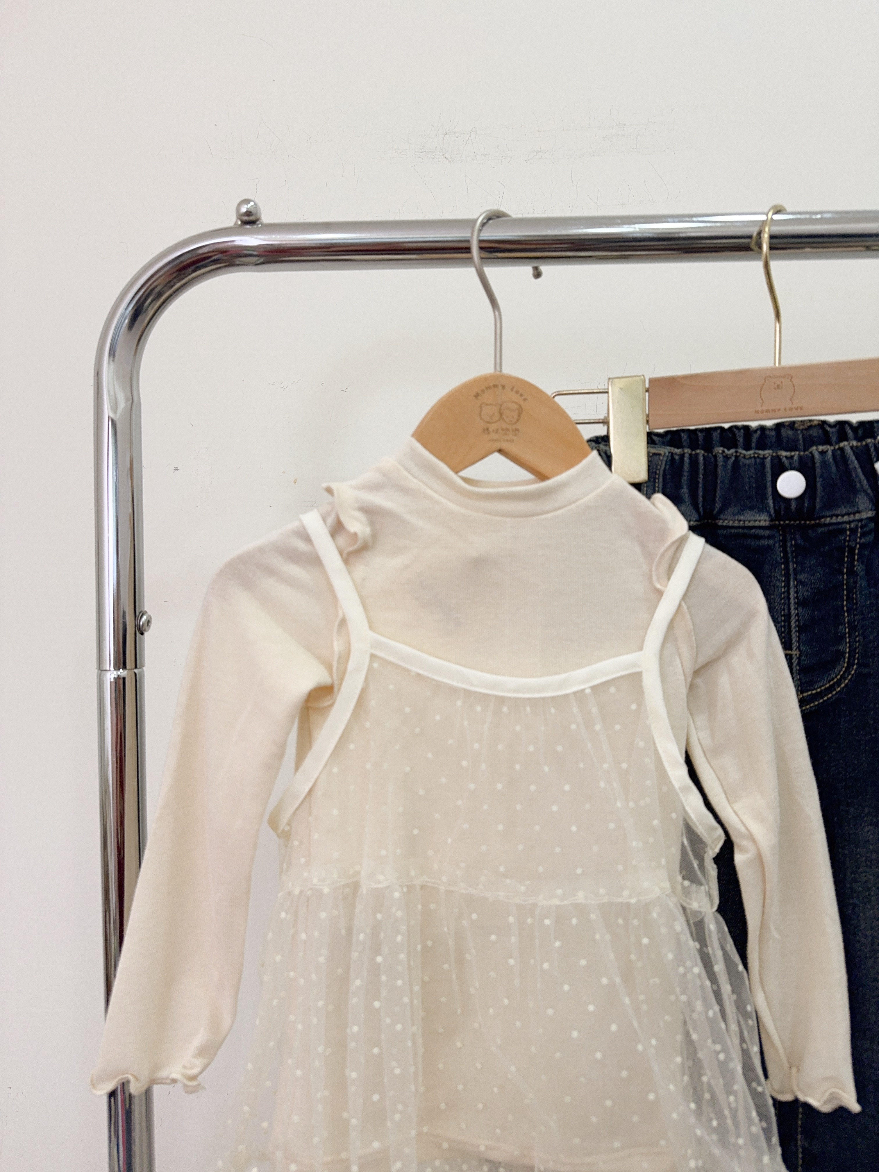 5012彈彈上衣點點紗裙d51