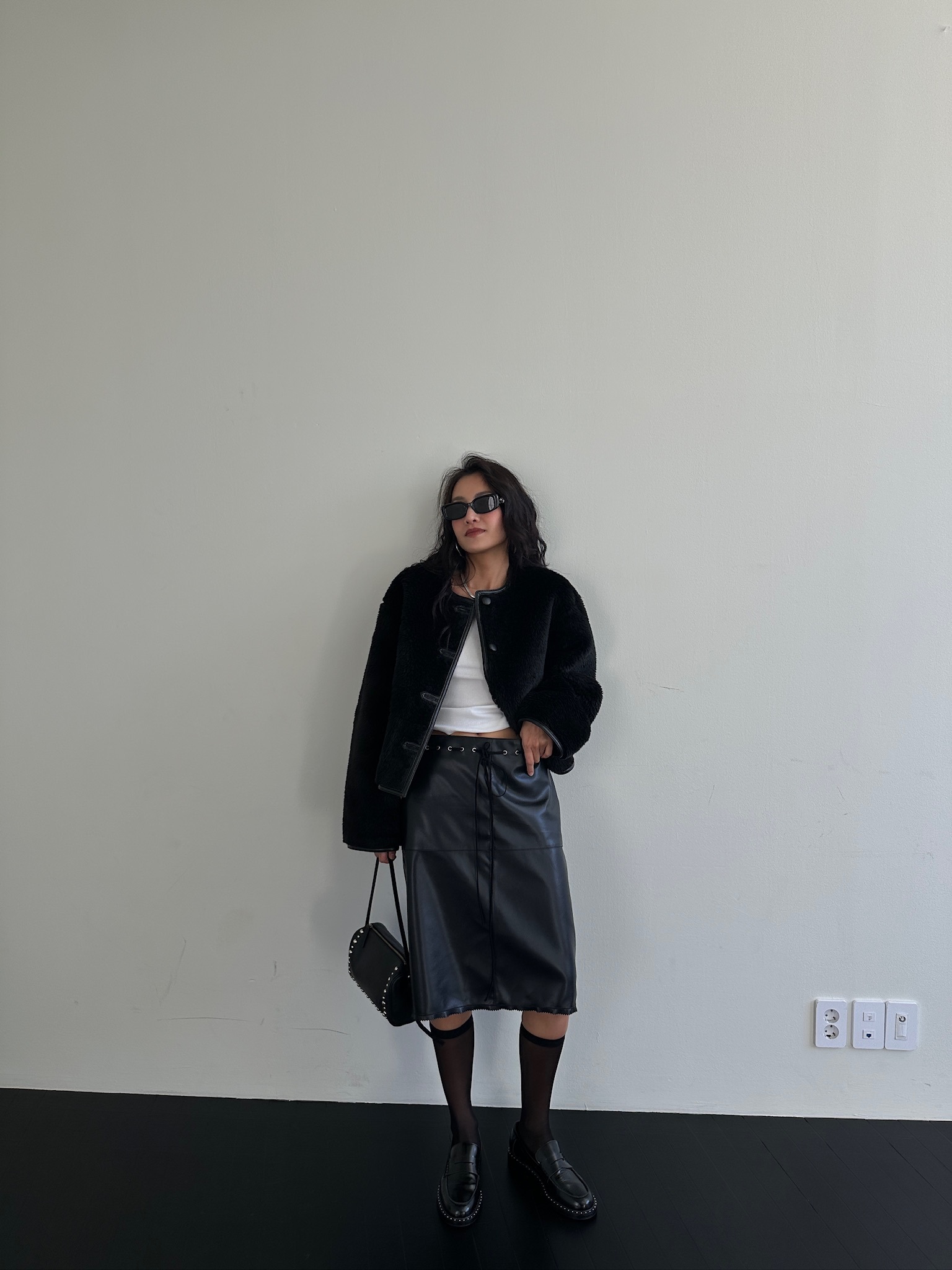 Jacket discount Faux leather fur jacket