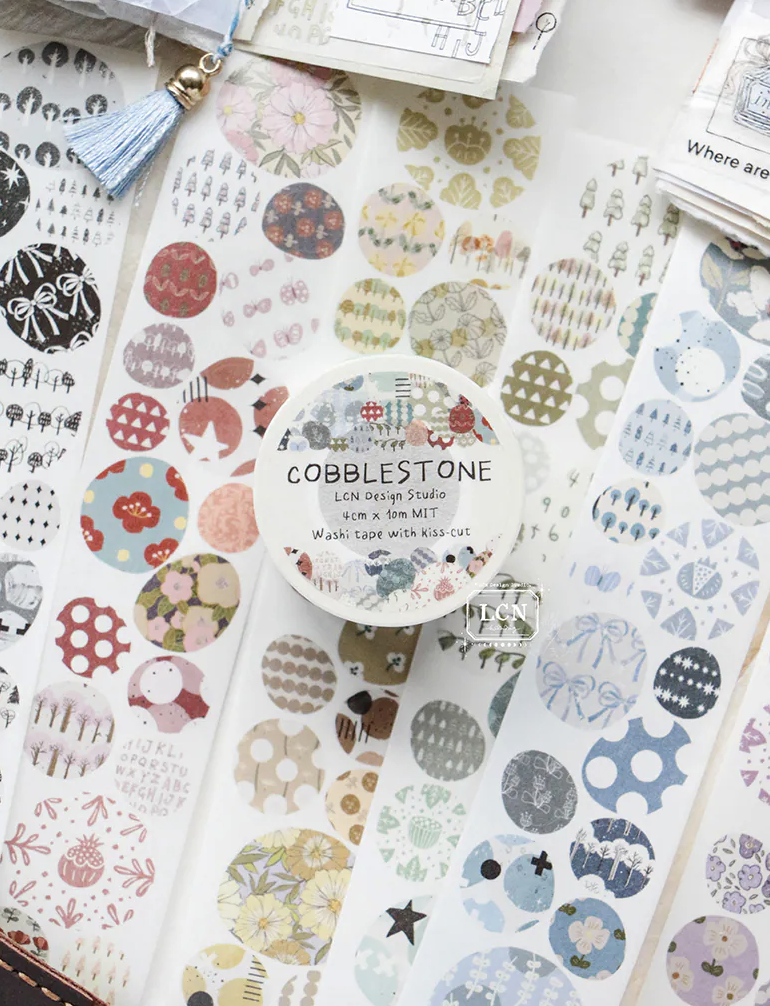 吉LCN｜鵝卵石 刀模和紙 / PET膠帶