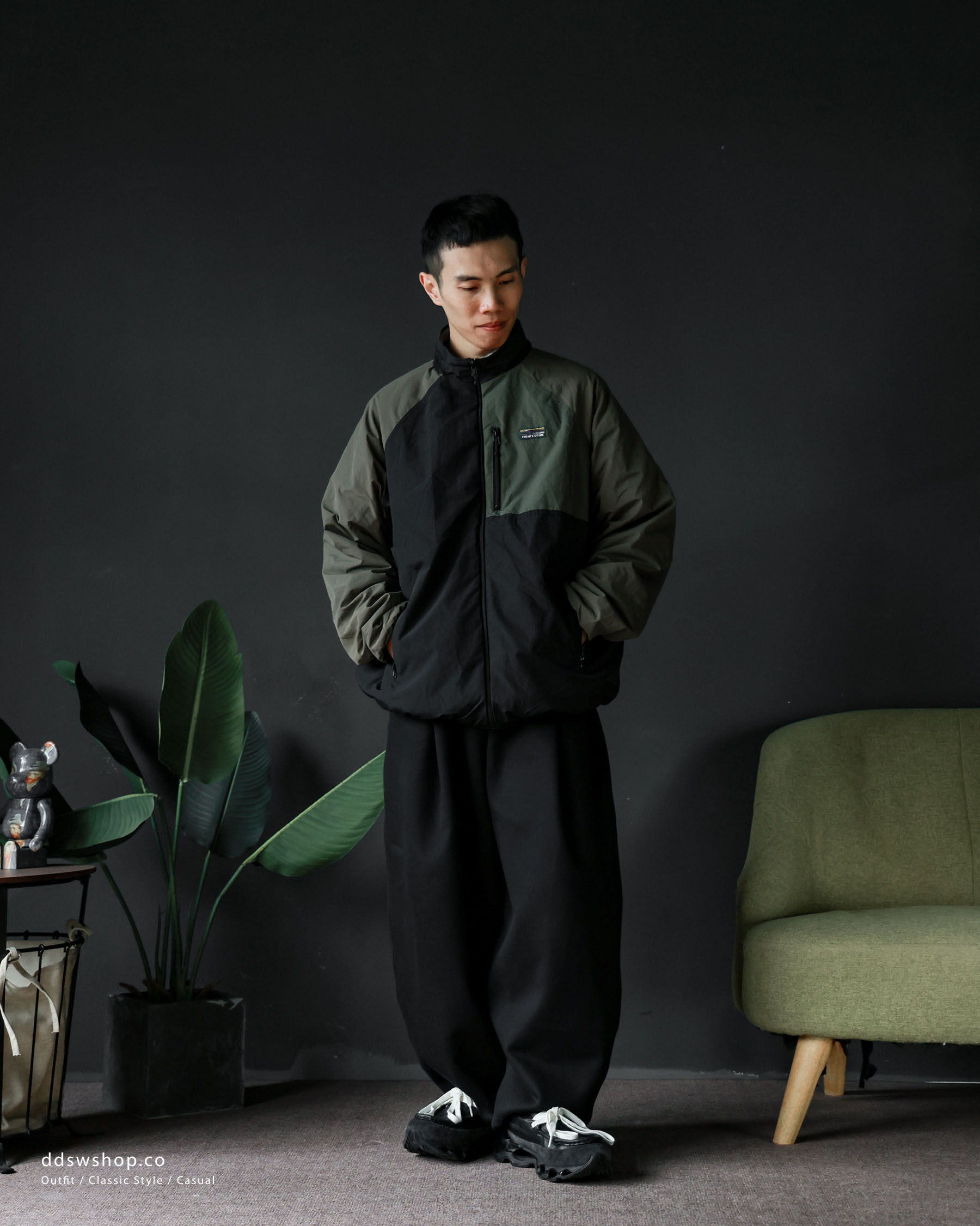 "代購" FREAK'S STORE 尼龍 絨毛 雙面穿 寬鬆外套