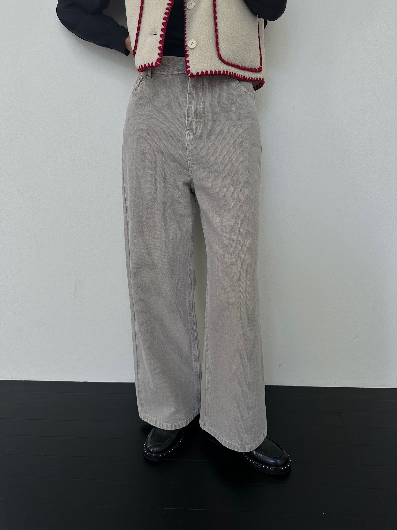 Vertical pattern jeans