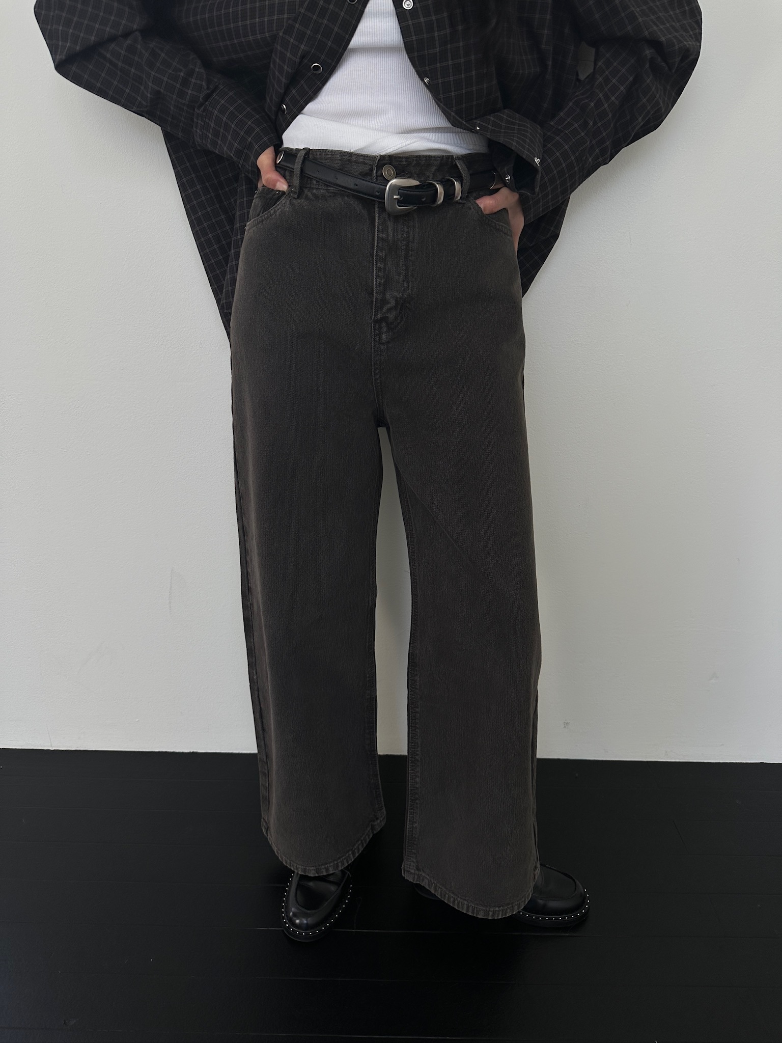 Vertical pattern jeans