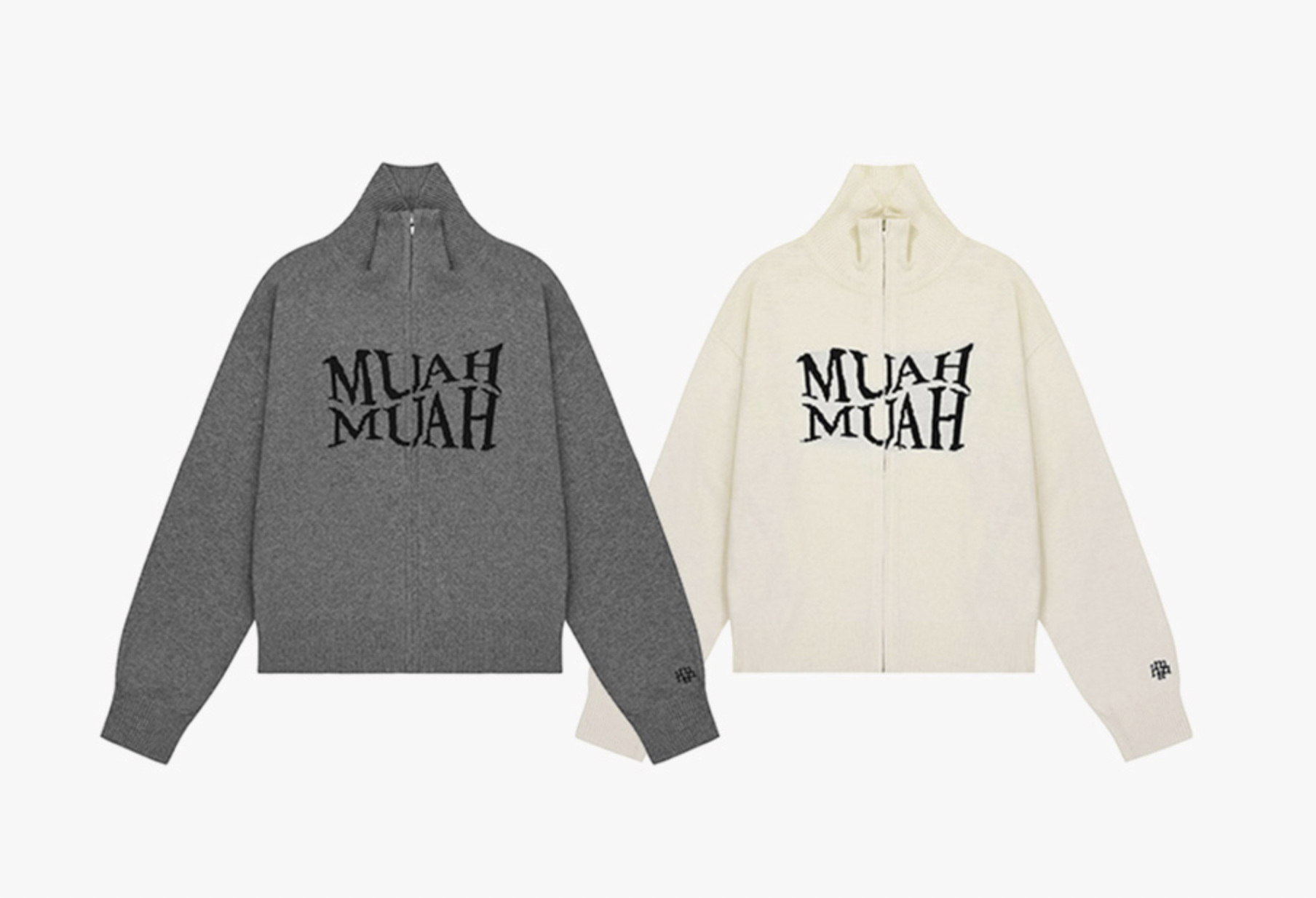 #黑五預購 MUAHMUAH  針織 拉鍊外套 MUJK25111