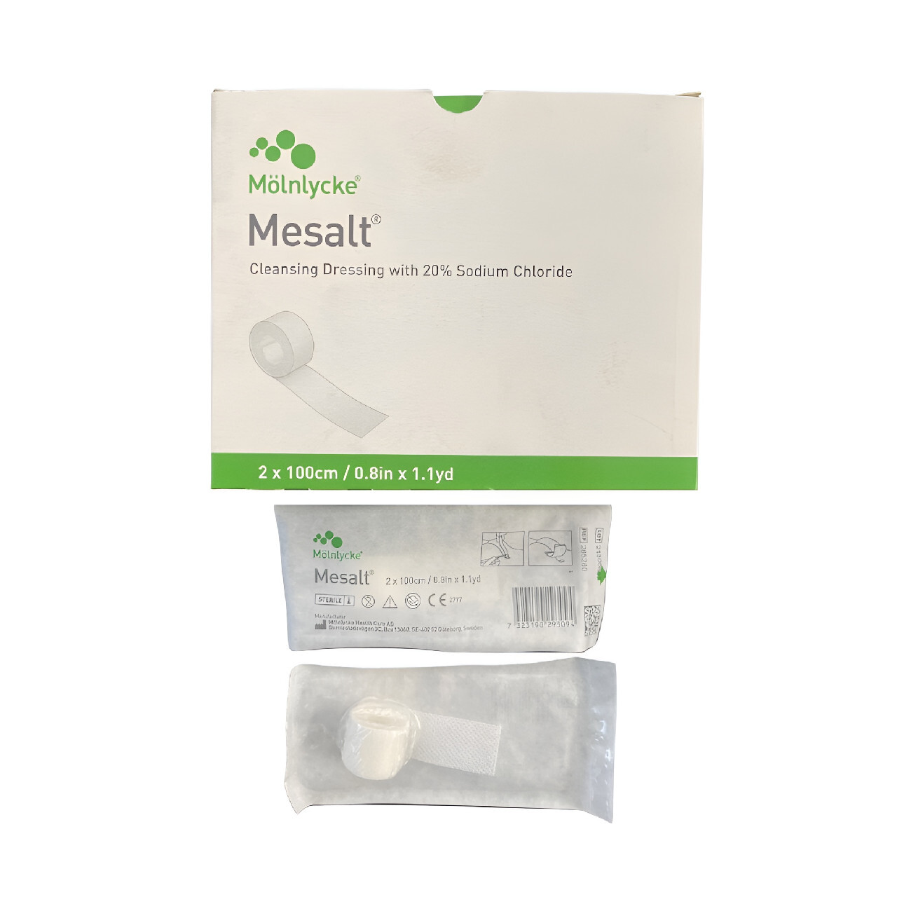 Molnlycke Mesalt® 氯化納紗布 (2 x 100 cm) 一片裝