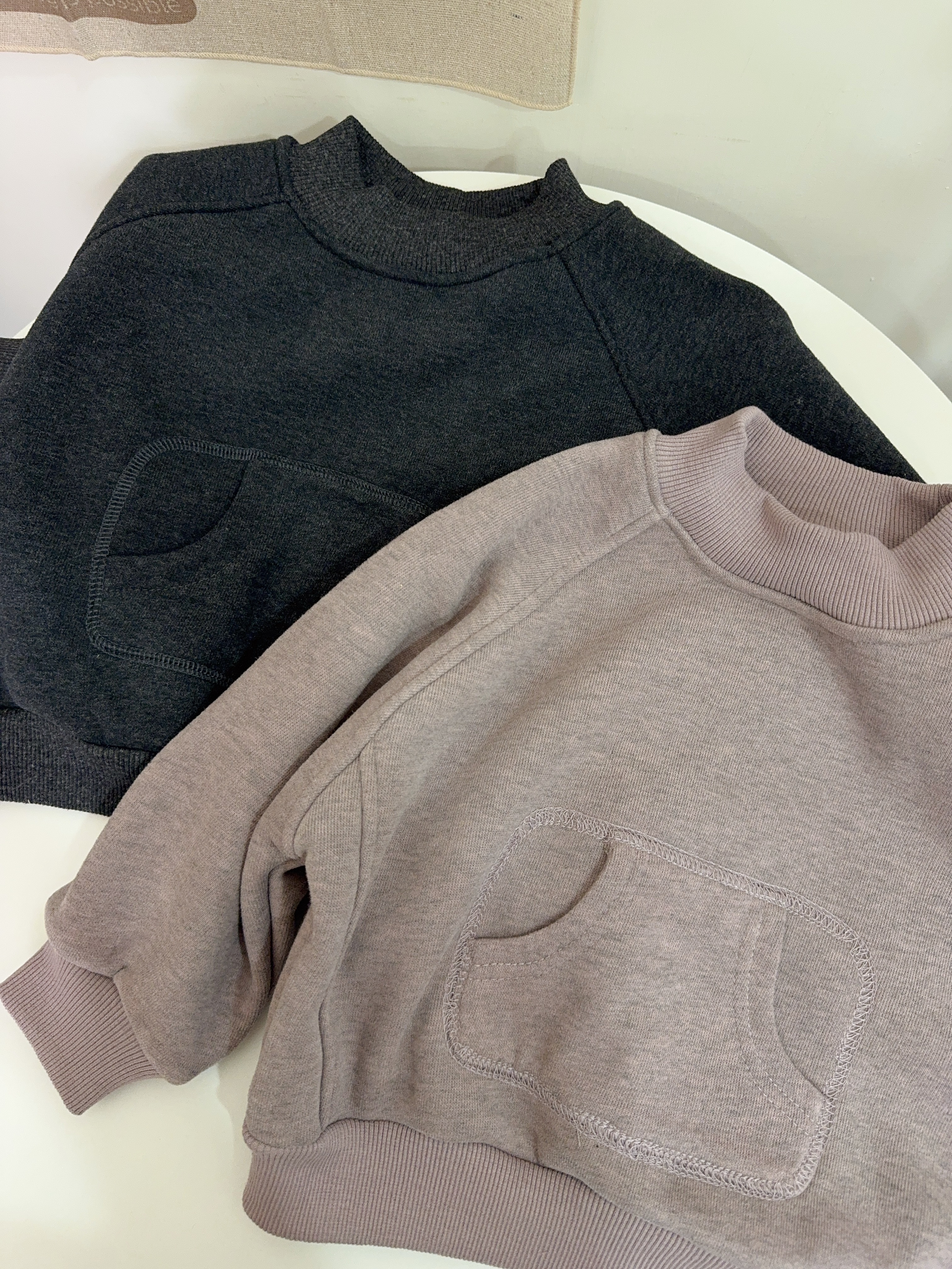 NH6910微立領造型口袋上衣-刷絨