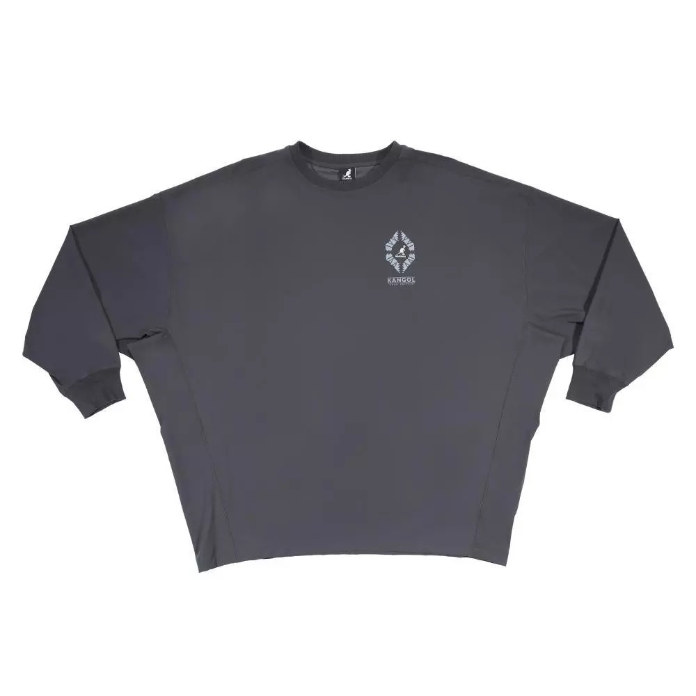 KANGOL 長袖 黑 圖騰 薄長T 中性 6555107020