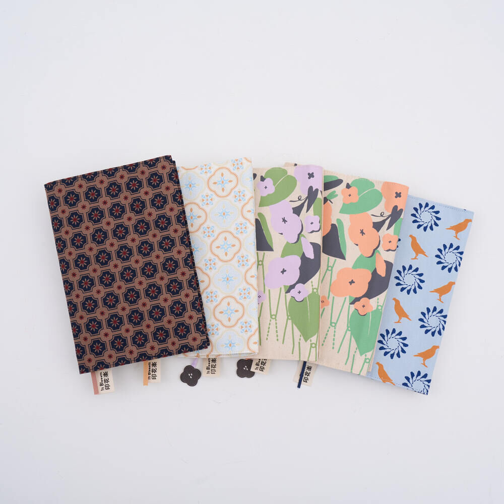 印花樂25K 布書衣/老磁磚2號/古董藍褐