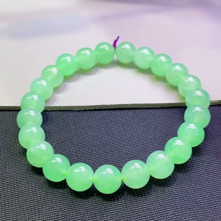 翡翠珠子手串 (8mm直徑),天然翡翠A玉, 緬甸玉, Jade, Jadeite