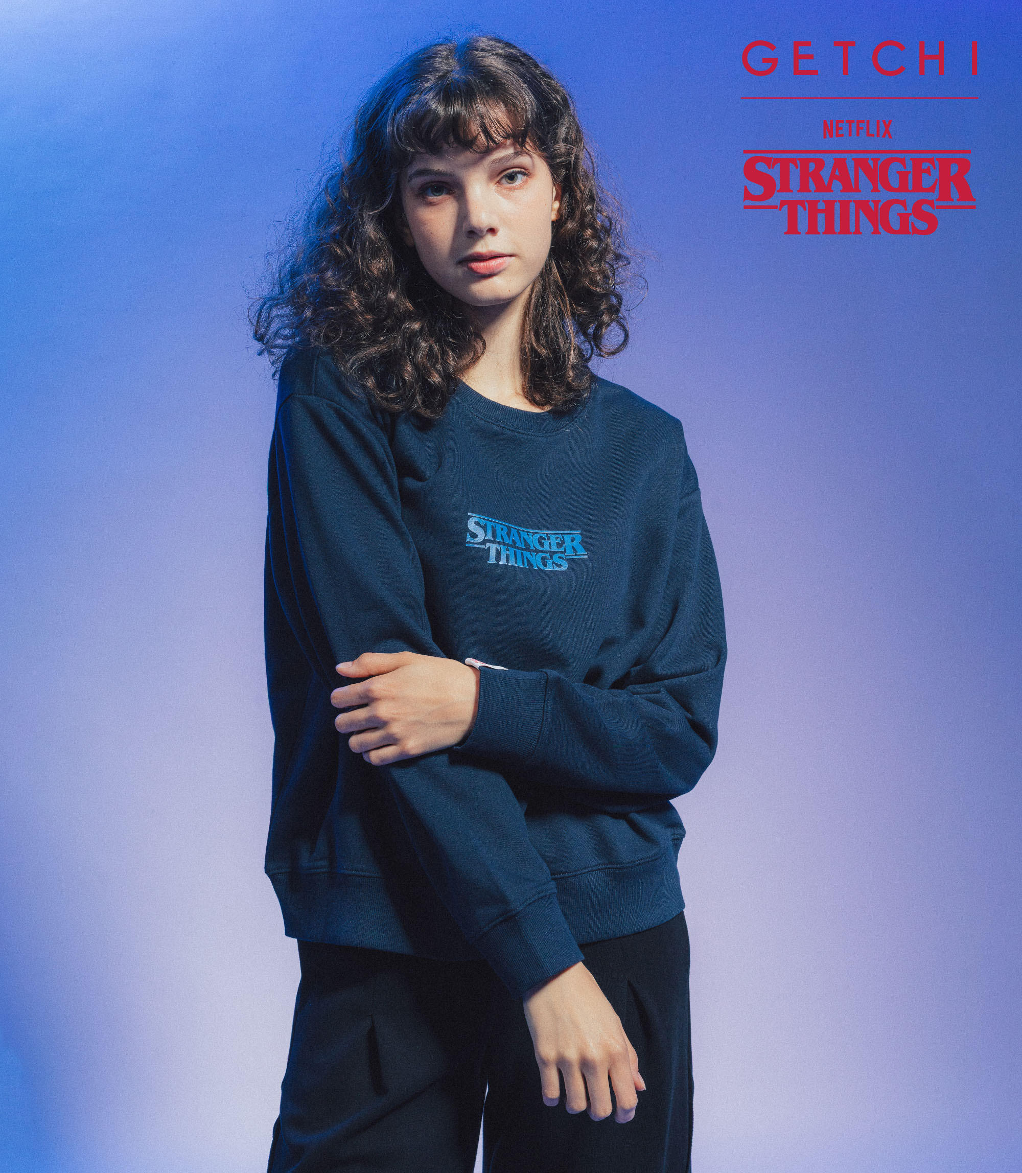 (現貨)Getchi X Stranger Things 中性款 長袖大學T