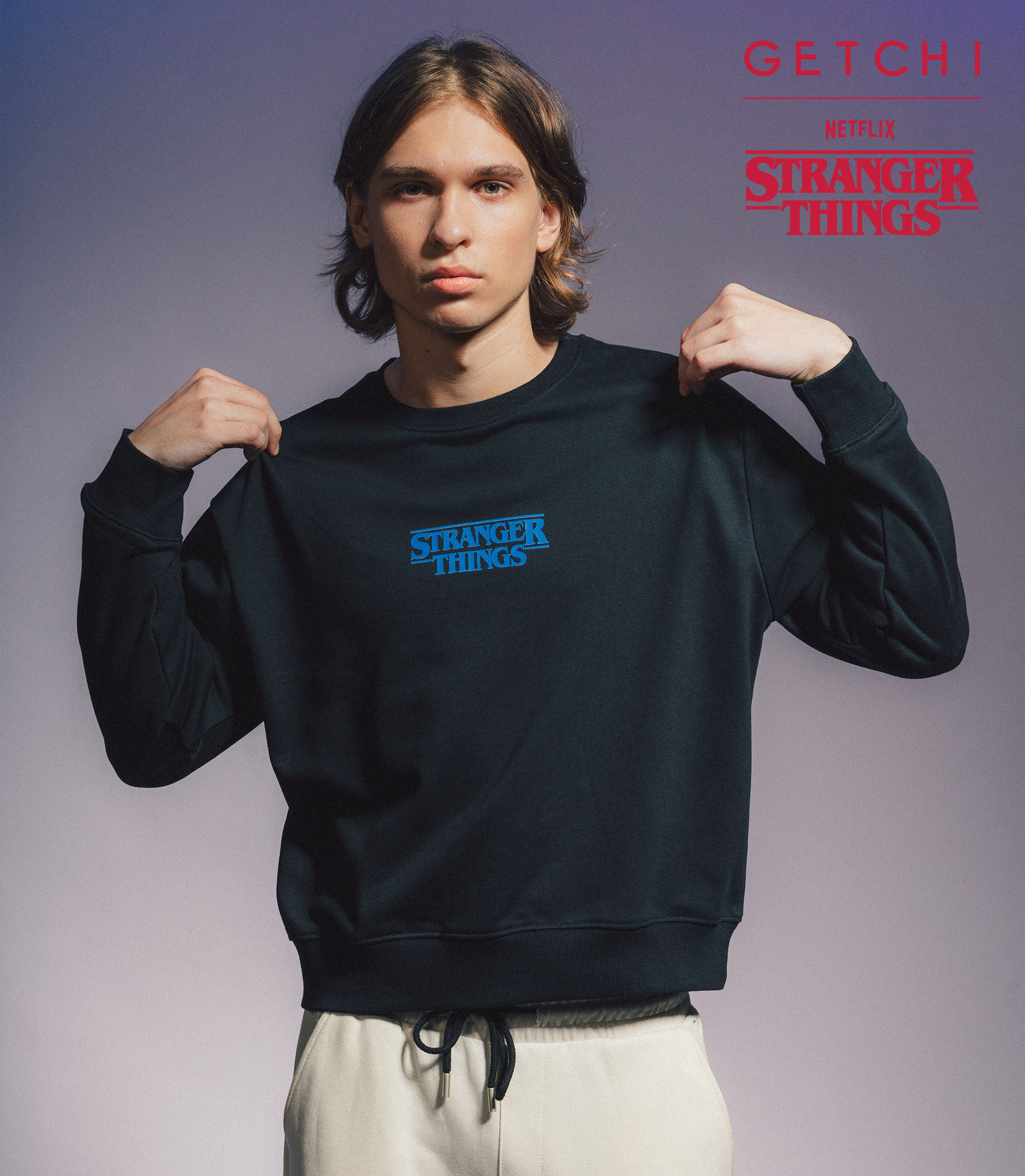 (現貨)Getchi X Stranger Things 中性款 長袖大學T