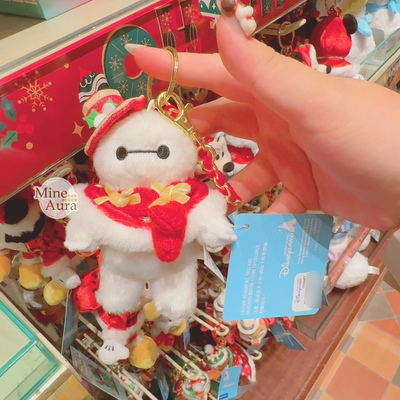 聖誕節系列 杯麵 Baymax 絨毛 吊飾 鑰匙圈 大英雄天團 Big Hero 6 -香港迪士尼樂園