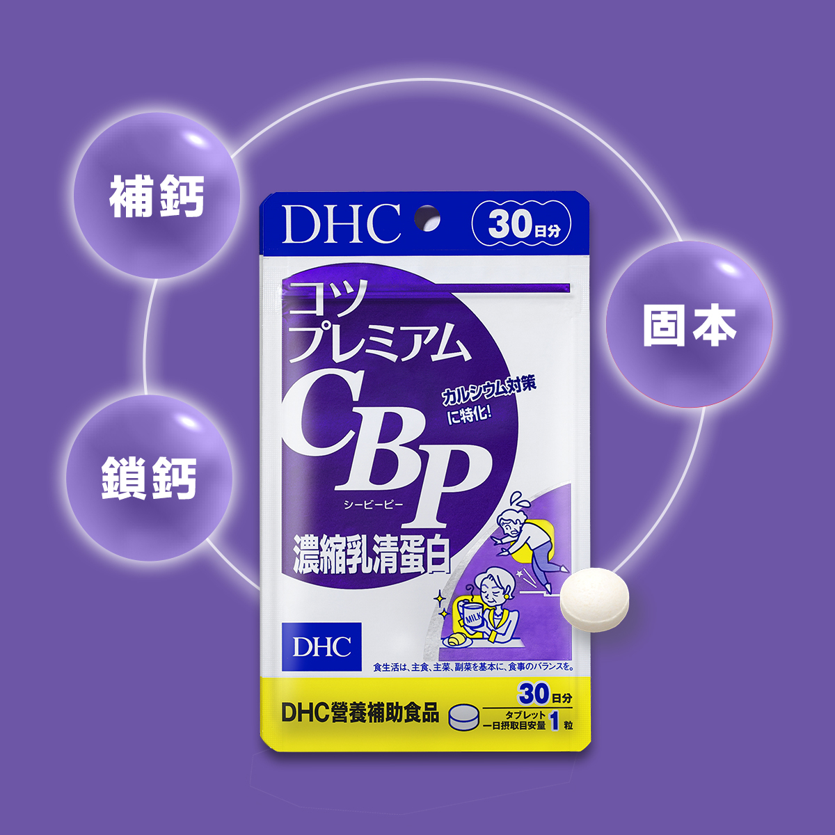 DHC濃縮乳清蛋白CBP 鈣質補充錠