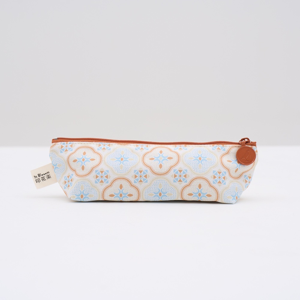 Pencil Case/Begonia Glass Pattern/Sweet Almond