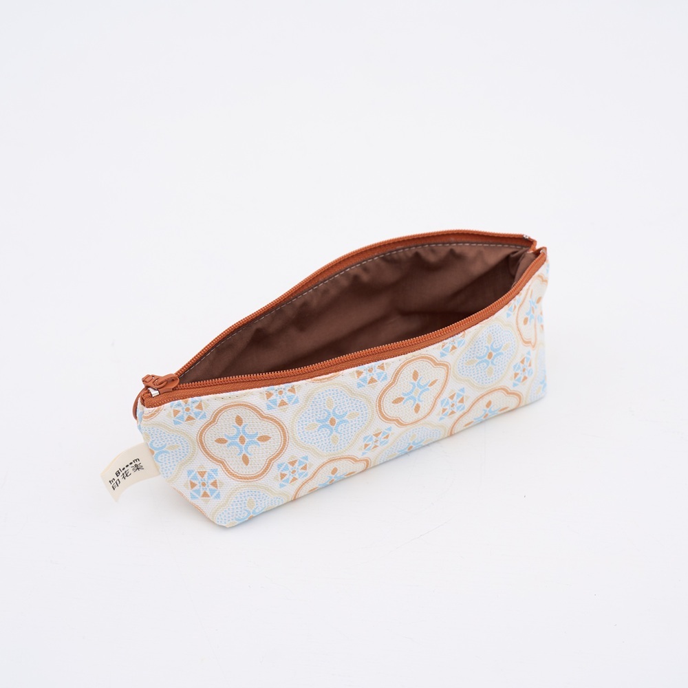 Pencil Case/Begonia Glass Pattern/Sweet Almond