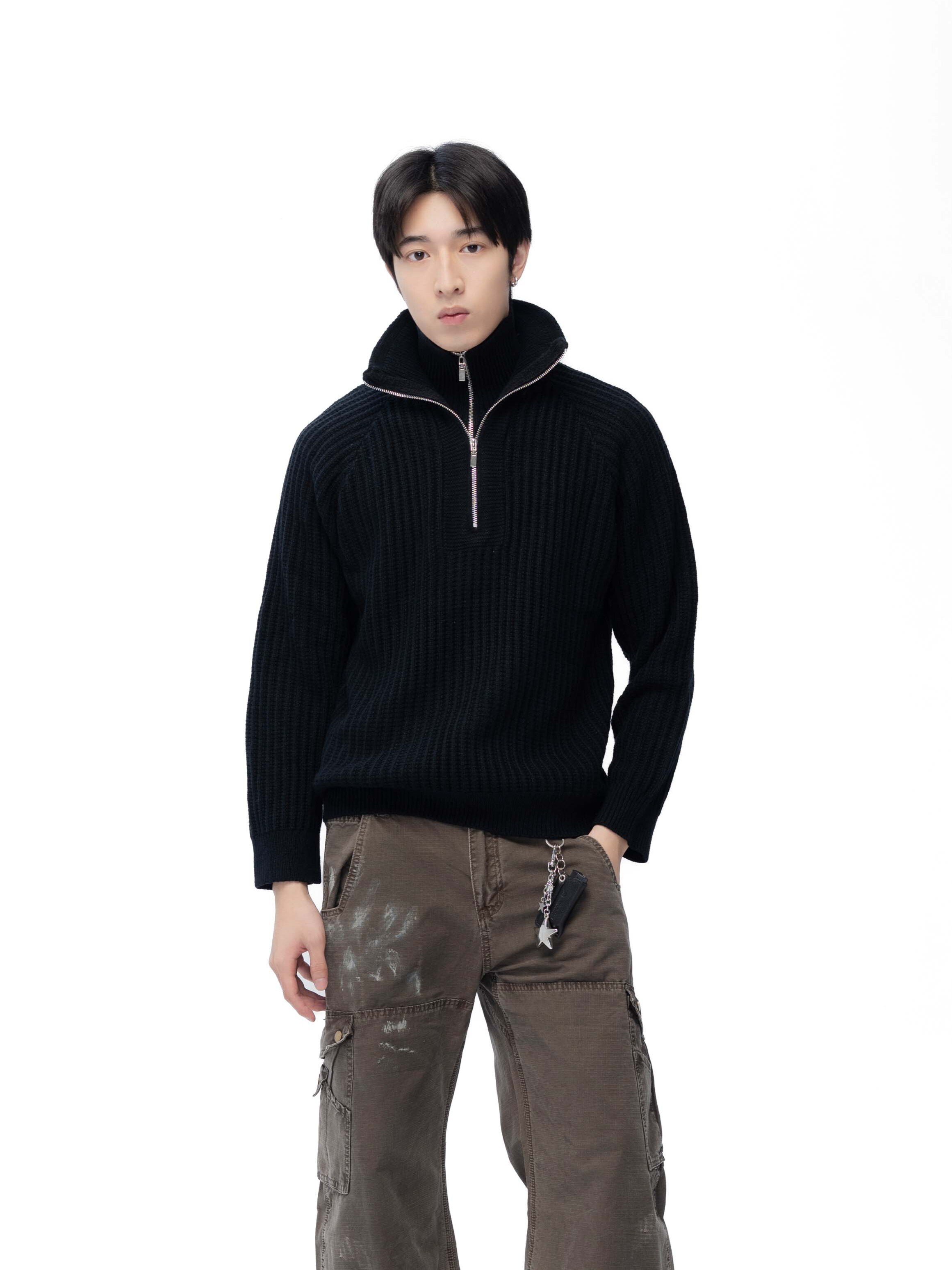 ACR 高北風地 俐落 高領 針織 上衣