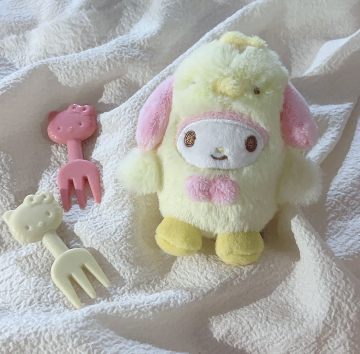 【兩款入】小黃雞 hello kitty & Melody