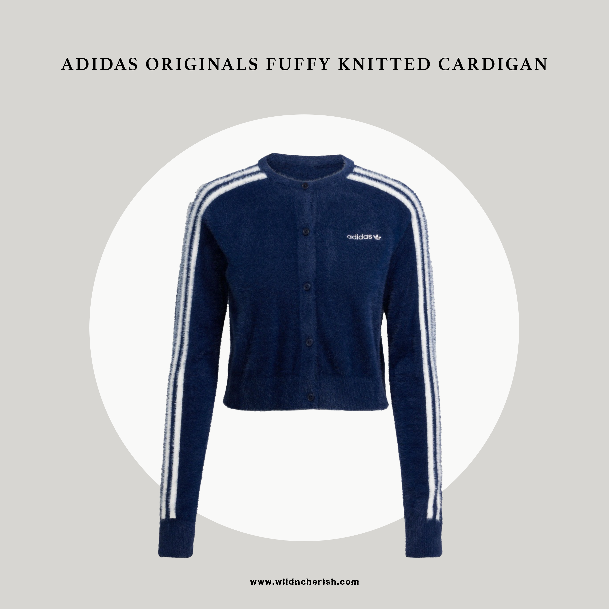 預訂 | Adidas Originals Fluffy Knitted Cardigan 女裝短版 毛毛上衣