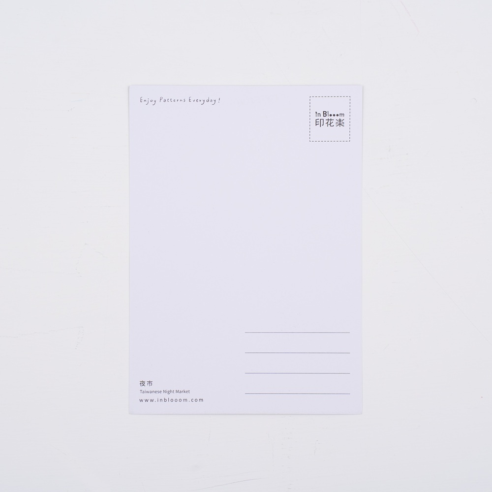 印花樂明信片/夜市/暗色