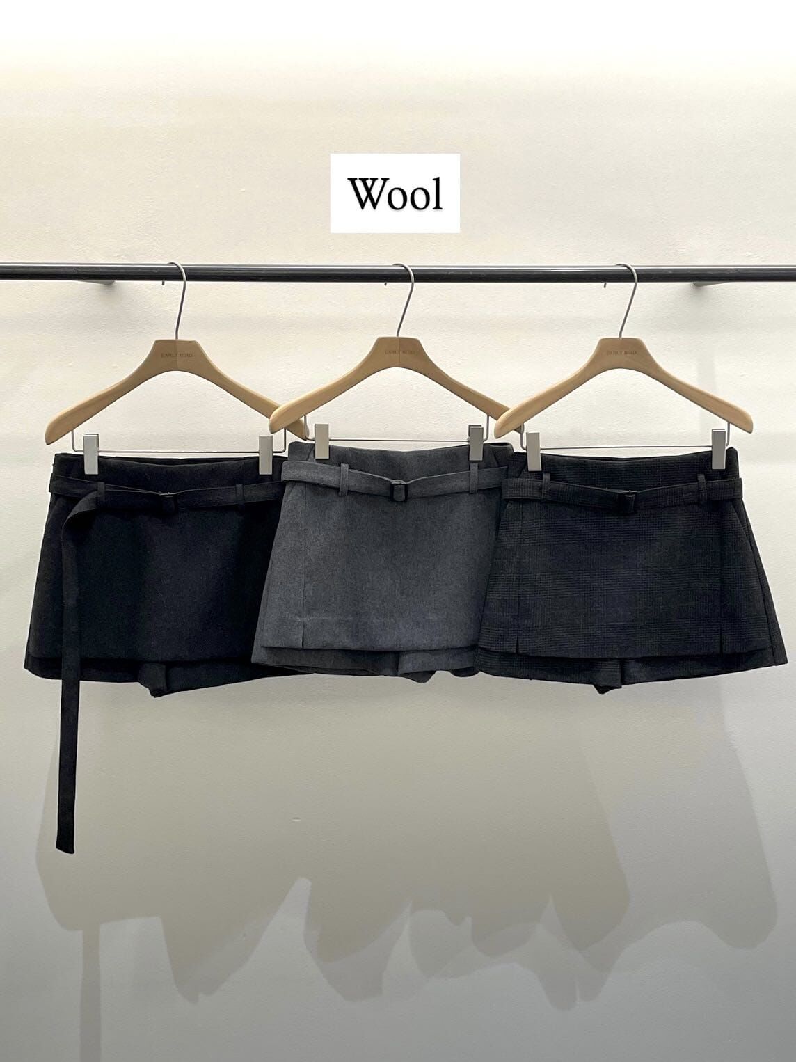 OB5205 老錢風時髦腰帶短裙(S/M)