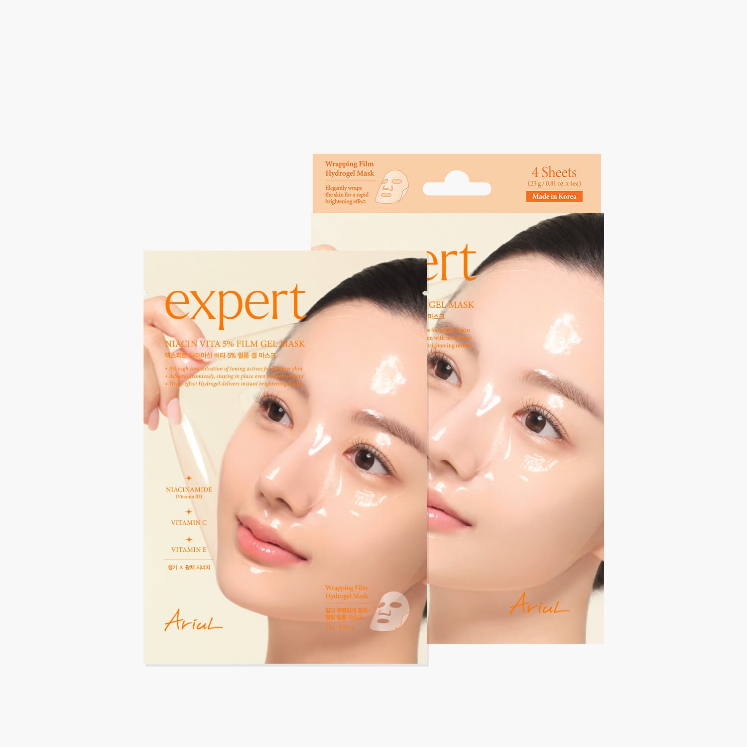 Ariul 維他命B3煥白超薄凝膠面膜 expert Niacin Vita 5% Film Gel Mask 23g*4ea